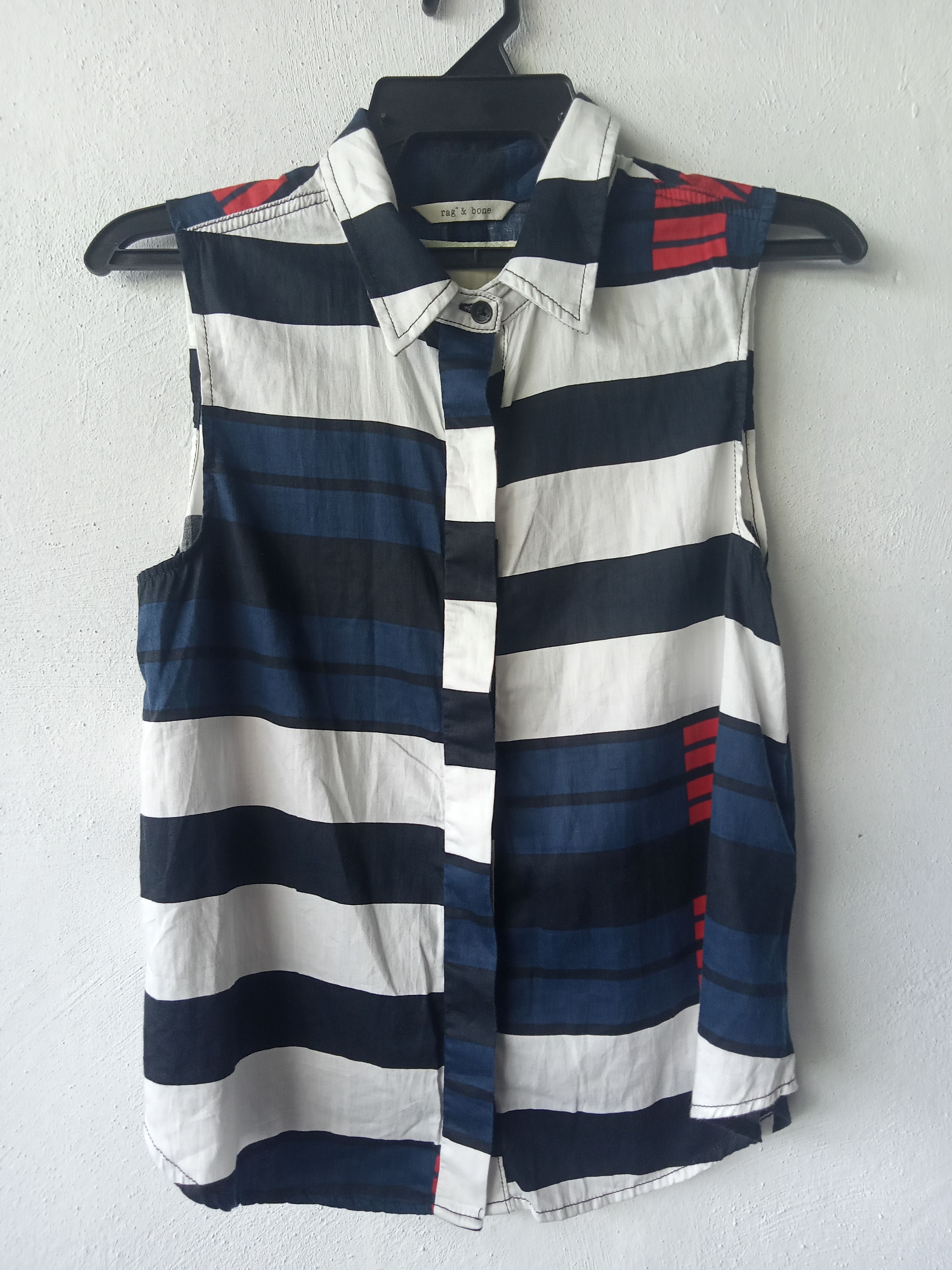 Other Rag & Bone Check Sleeveless Button Up Shirt Size S / US 4 / IT 40 - 1 Thumbnail