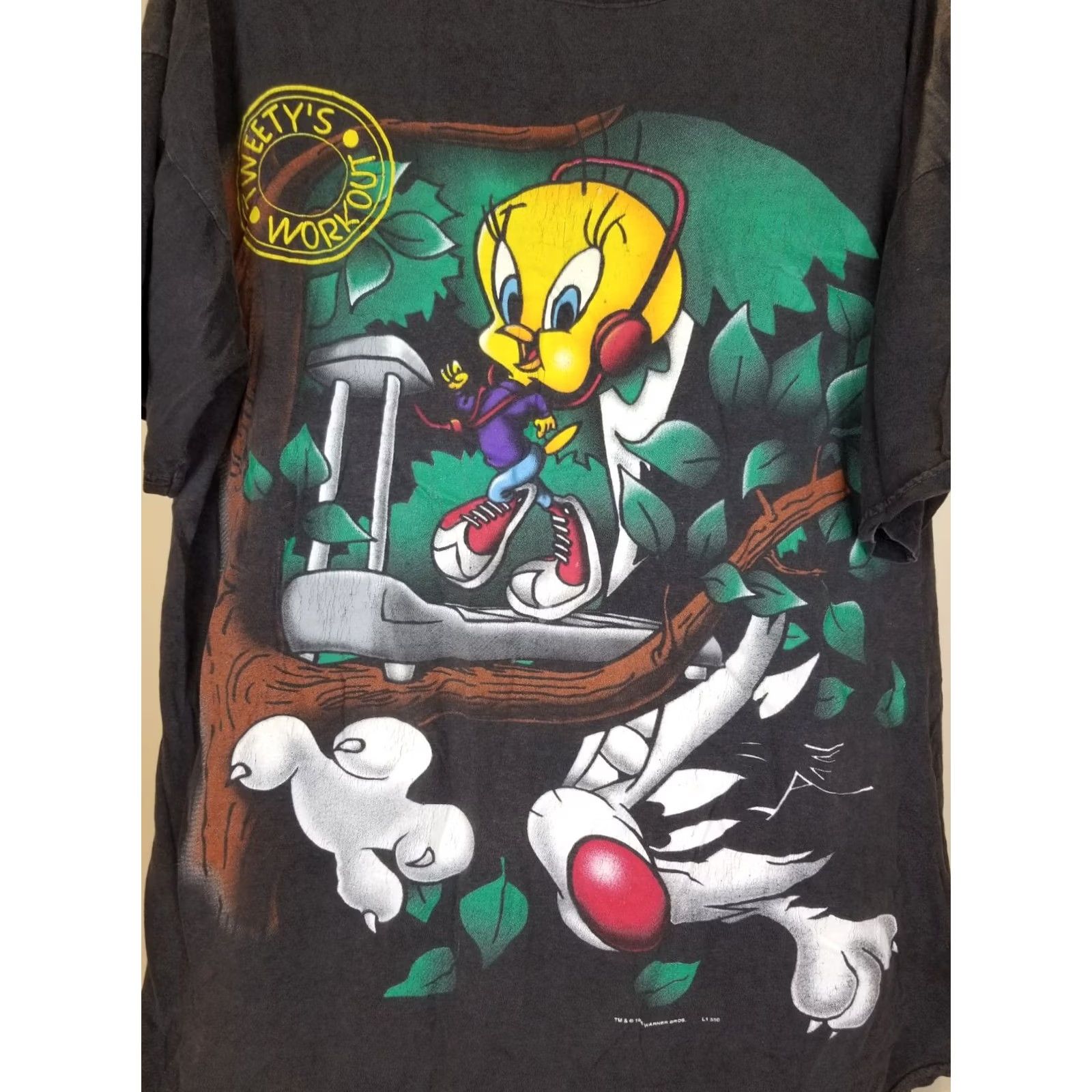 Vintage VINTAGE TWEETY BIRD & SYLVESTER WARNER BROS. BLACK SLEEPSHIRT ONE SIZE Size ONE SIZE - 2 Thumbnail