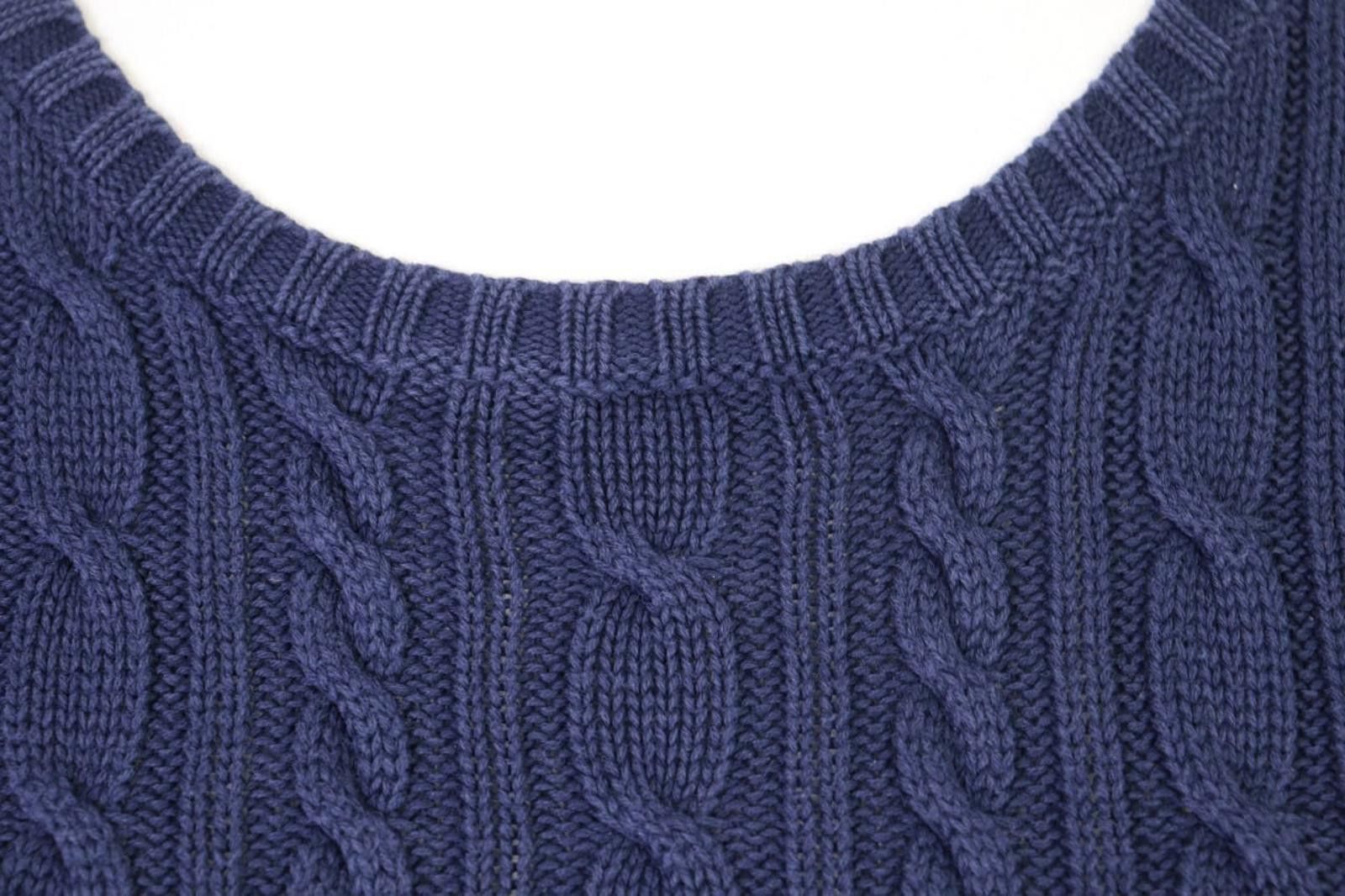Polo Ralph Lauren Ralph Lauren Blue Cable Knit Crew Neck Sweater Size S Size S / US 4 / IT 40 - 3 Thumbnail