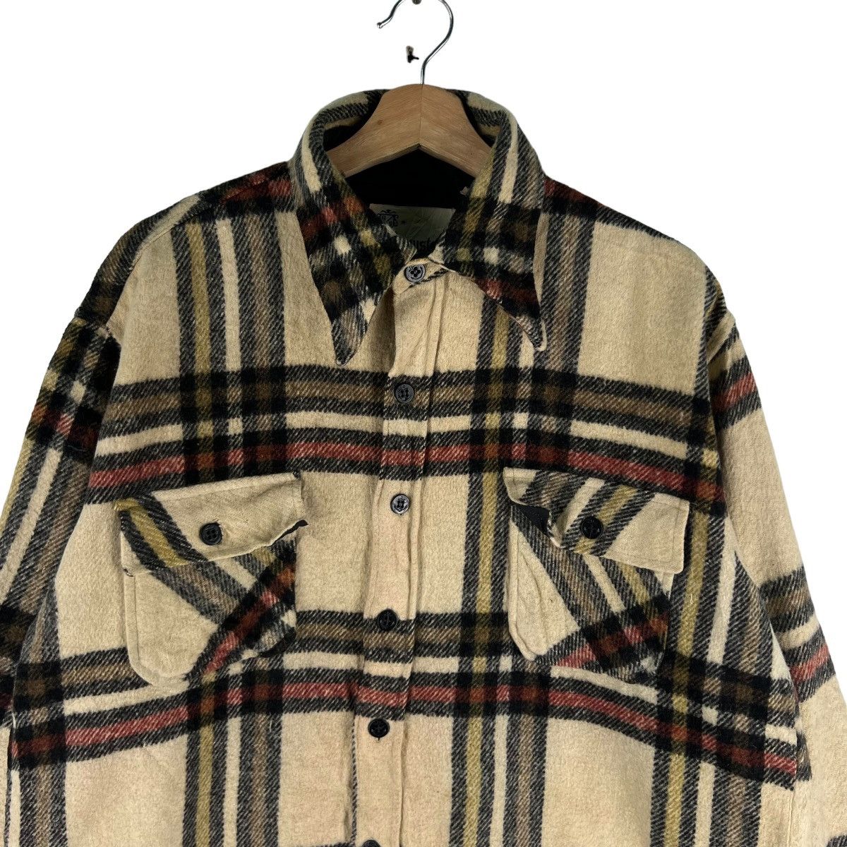 Flannel × Japanese Brand × Vintage 🔥VINTAGE WOOL FLANNEL JACKET BREWSTER TARTAN DESIGN Size US L / EU 52-54 / 3 - 2 Thumbnail