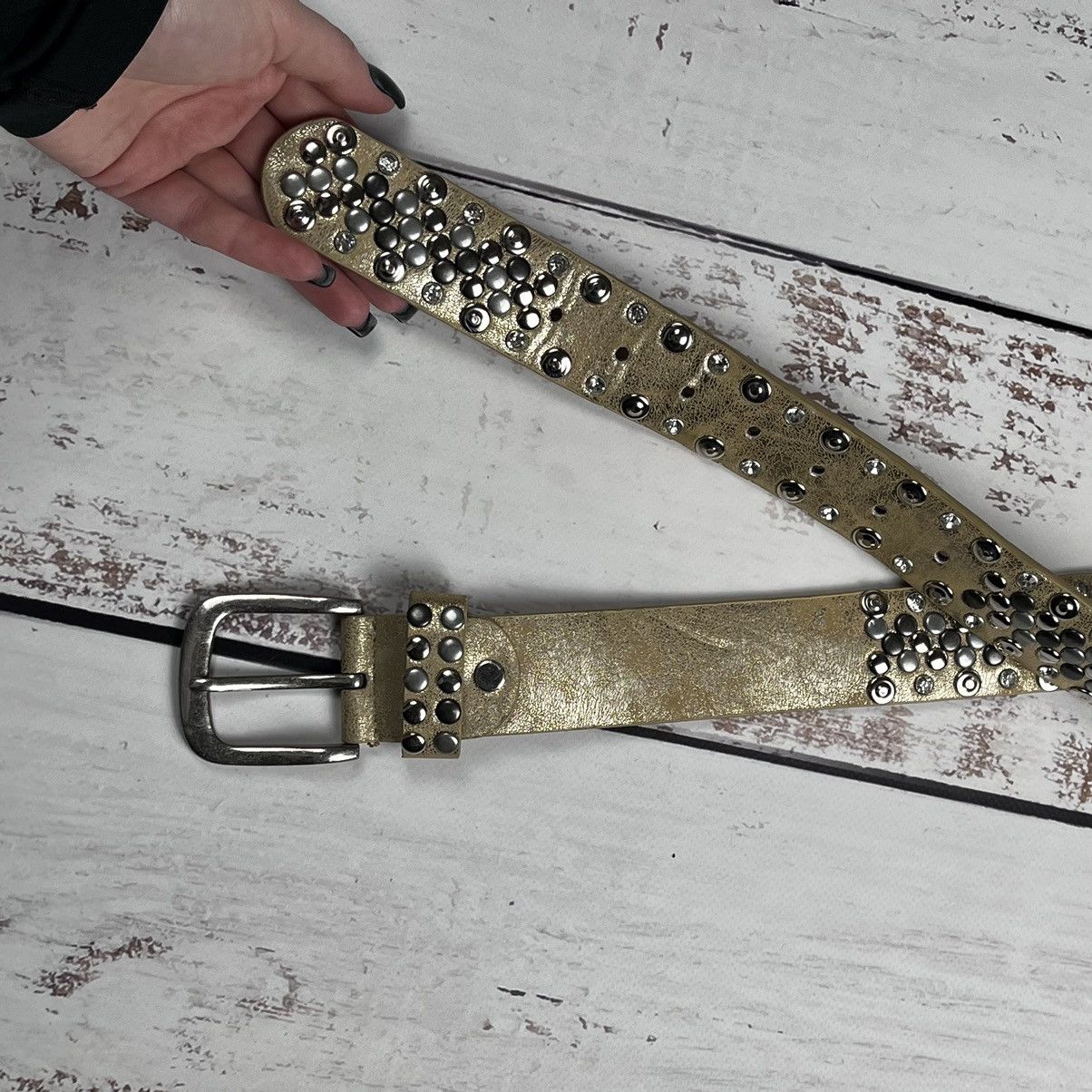Japanese Brand × Vintage Vintage Leather Belt B.B Simon Style Y2K Opium Size ONE SIZE - 10 Thumbnail