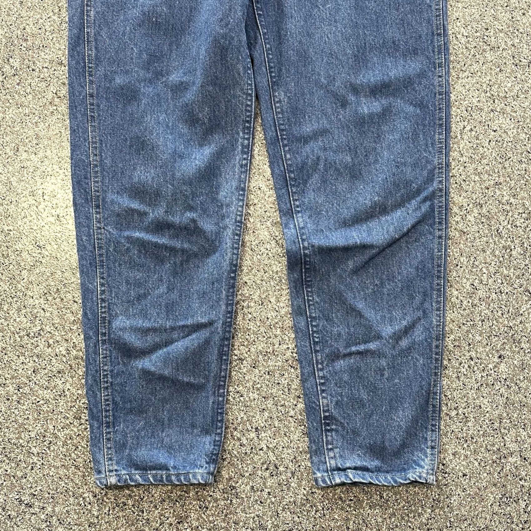Lee VINTAGE Lee Jeans Womens 14 High Rise 28x29 Mom Fit Denim Blue USA Made 90s, 5-Pocket, Button Zip, Cotton Denim, Regular Size Size 28" / US 6 / IT 42 - 5 Thumbnail