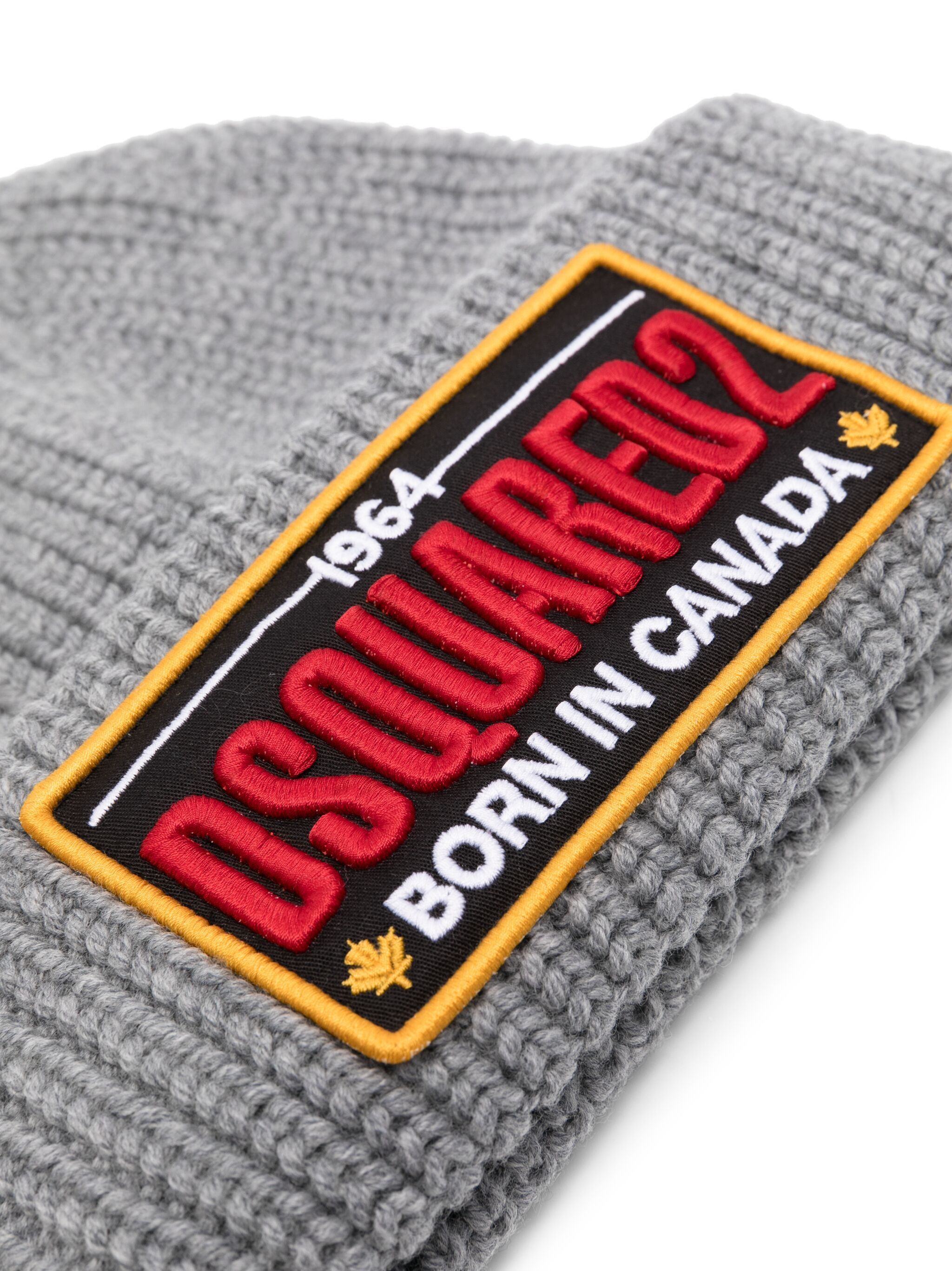 Dsquared2 o1s22i1n1124 Size: OS / Logo Patch Beanie (Hat/Cap) in Grey Size ONE SIZE - 2 Thumbnail
