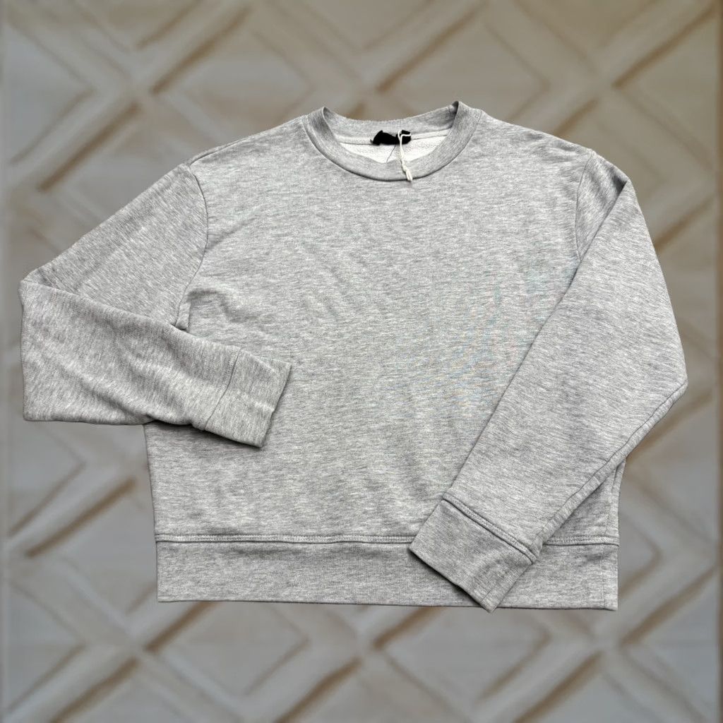 Vintage Monoprix Pullover Sweatshirt Womens M Gray Crew Neck Cotton Blend Casual Shirt Size M / US 6-8 / IT 42-44 - 1 Thumbnail