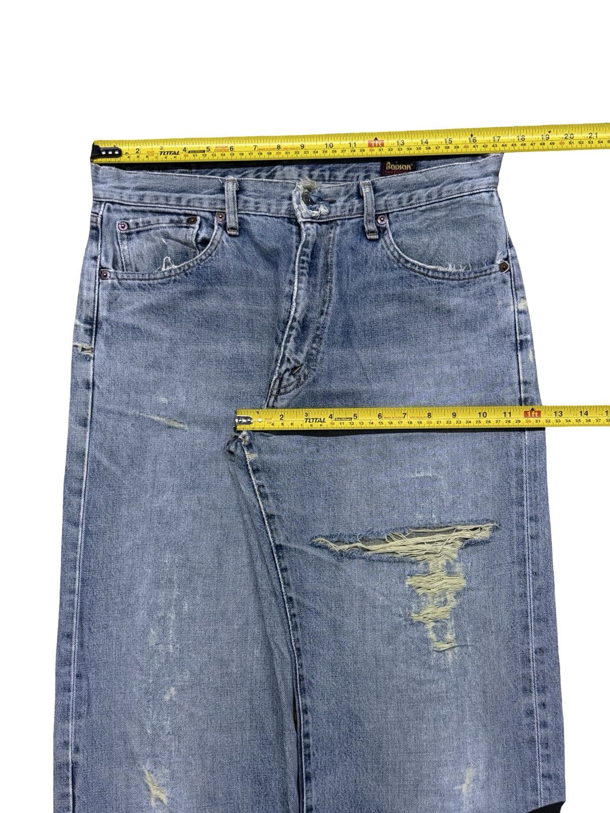 Japanese Brand Vintage 90s Bobson Lot 512 Denim Jeans Made in Japan | W34 Size US 34 / EU 50 - 15 Thumbnail