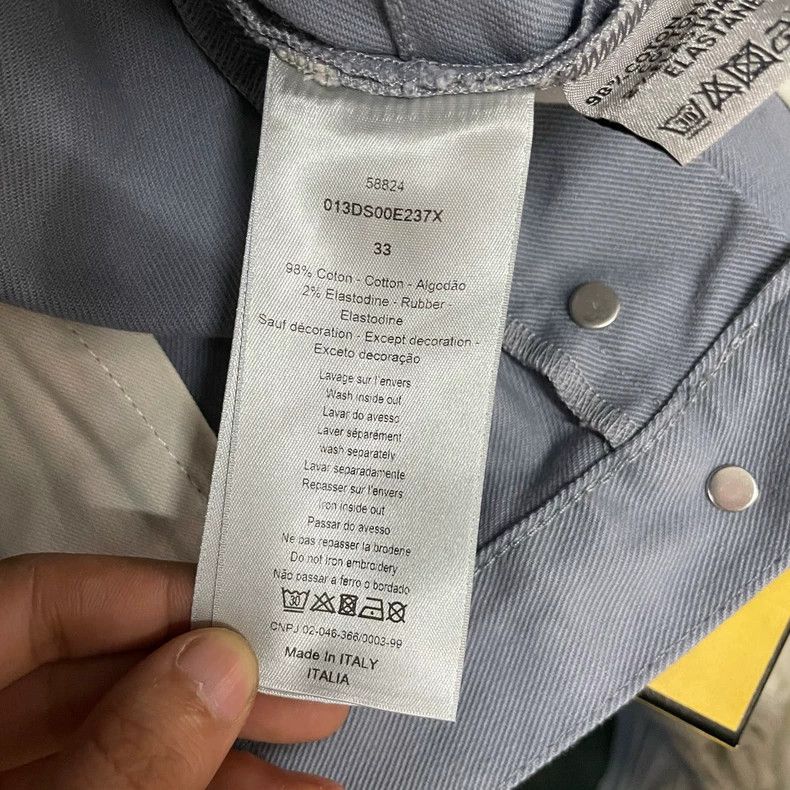 Dior Dior Blue and gray embossed logo trousers 2502-Nextarrow Size US 33 - 5 Thumbnail