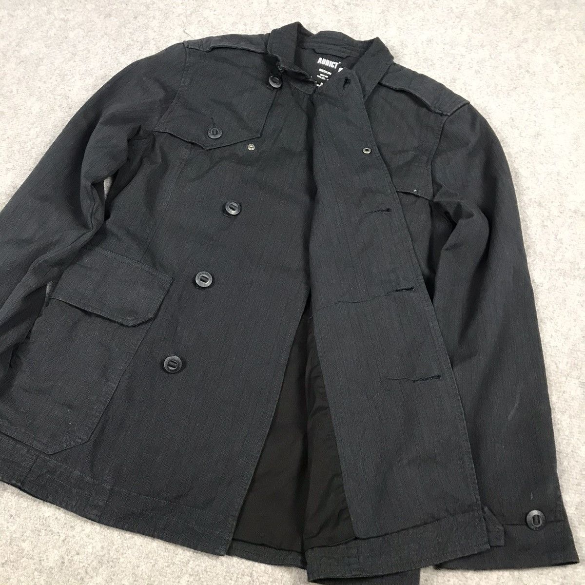 ADDICT ADDICT BLACK PUNK JAPAN STYLE MILITARY JACKET Size US M / EU 48-50 / 2 - 11 Thumbnail