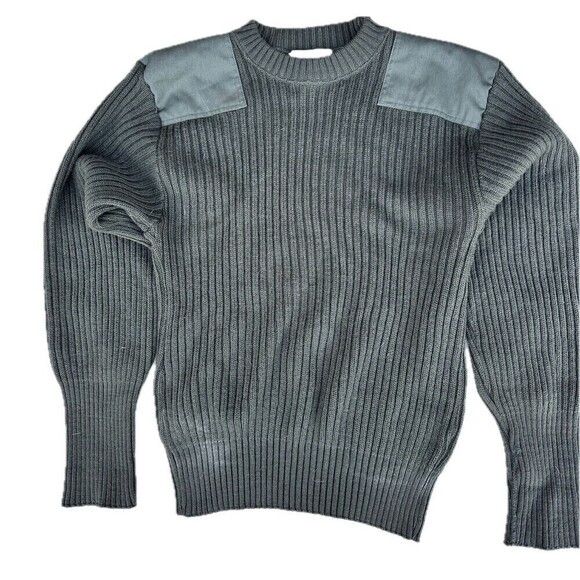 Vintage Vintage Men’s US Marine Wool Sweater Olive Green Size US S / EU 44-46 / 1 - 1 Thumbnail