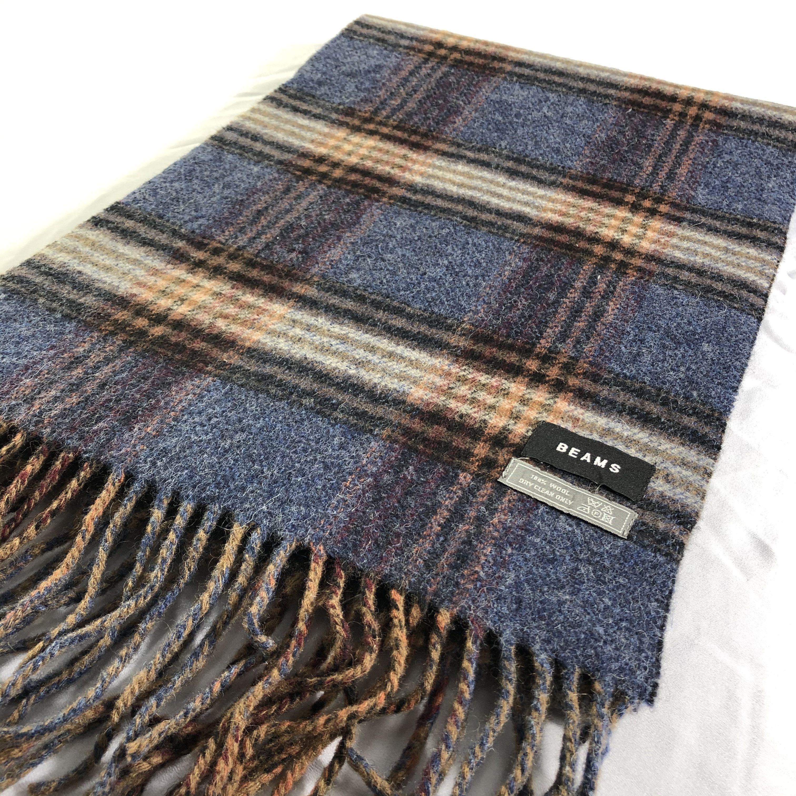 Beams Plus Beams Tartan Wool Scarf Muffler Neckwear V2405 Size ONE SIZE - 3 Thumbnail