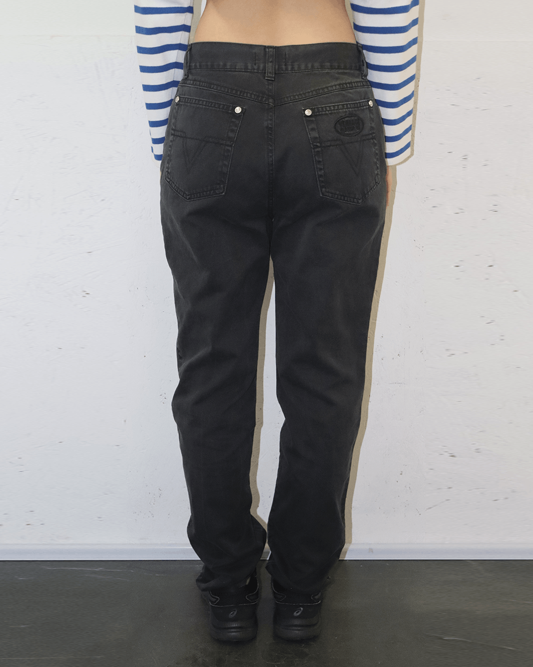 Versace Versace Baggy-Fit Black Denim Jeans Size 27" / US 4 / IT 40 - 4 Thumbnail