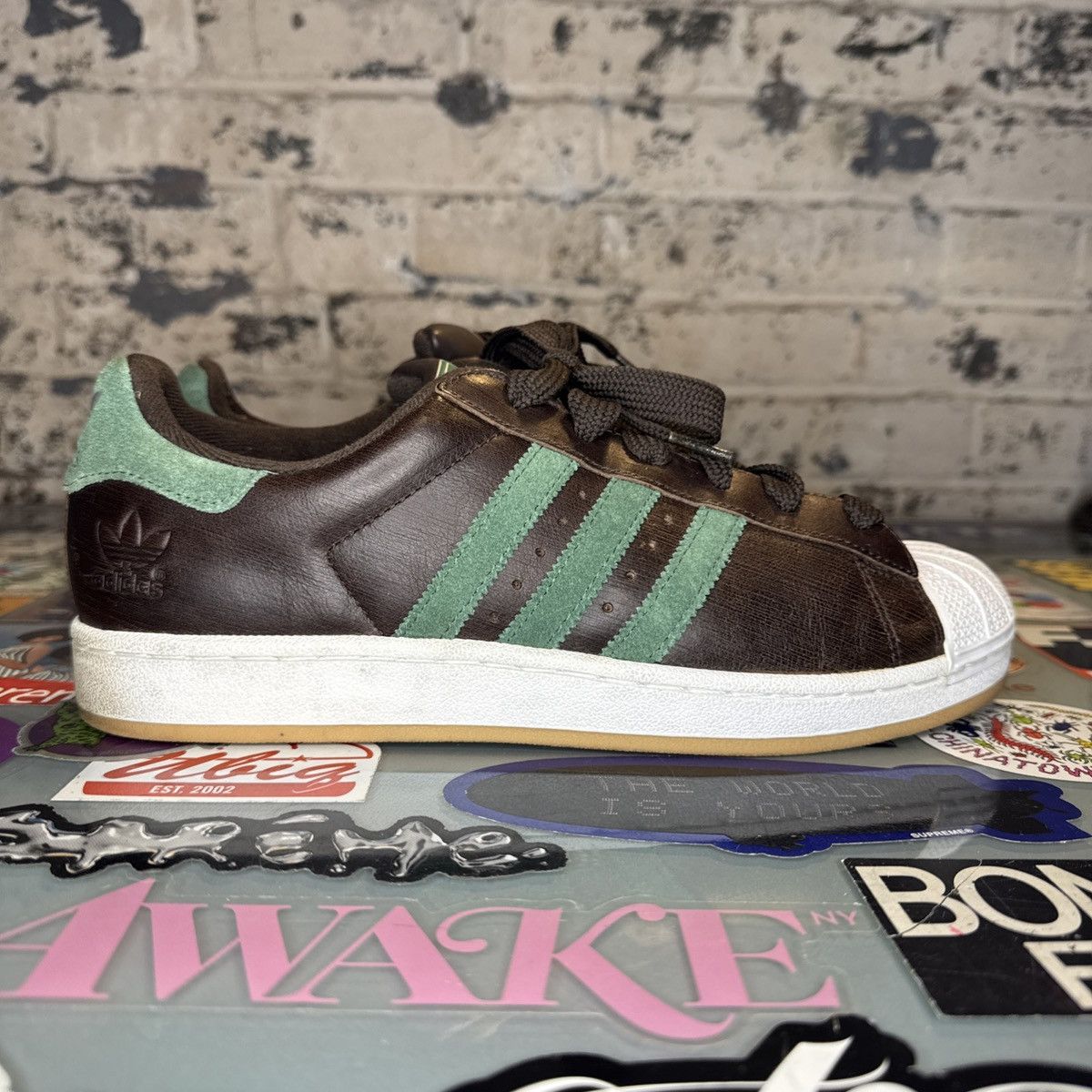 Adidas Adidas Originals Superstar II TL 014541 Brown Green Sz 10 Size US 10 / EU 43 - 3 Thumbnail