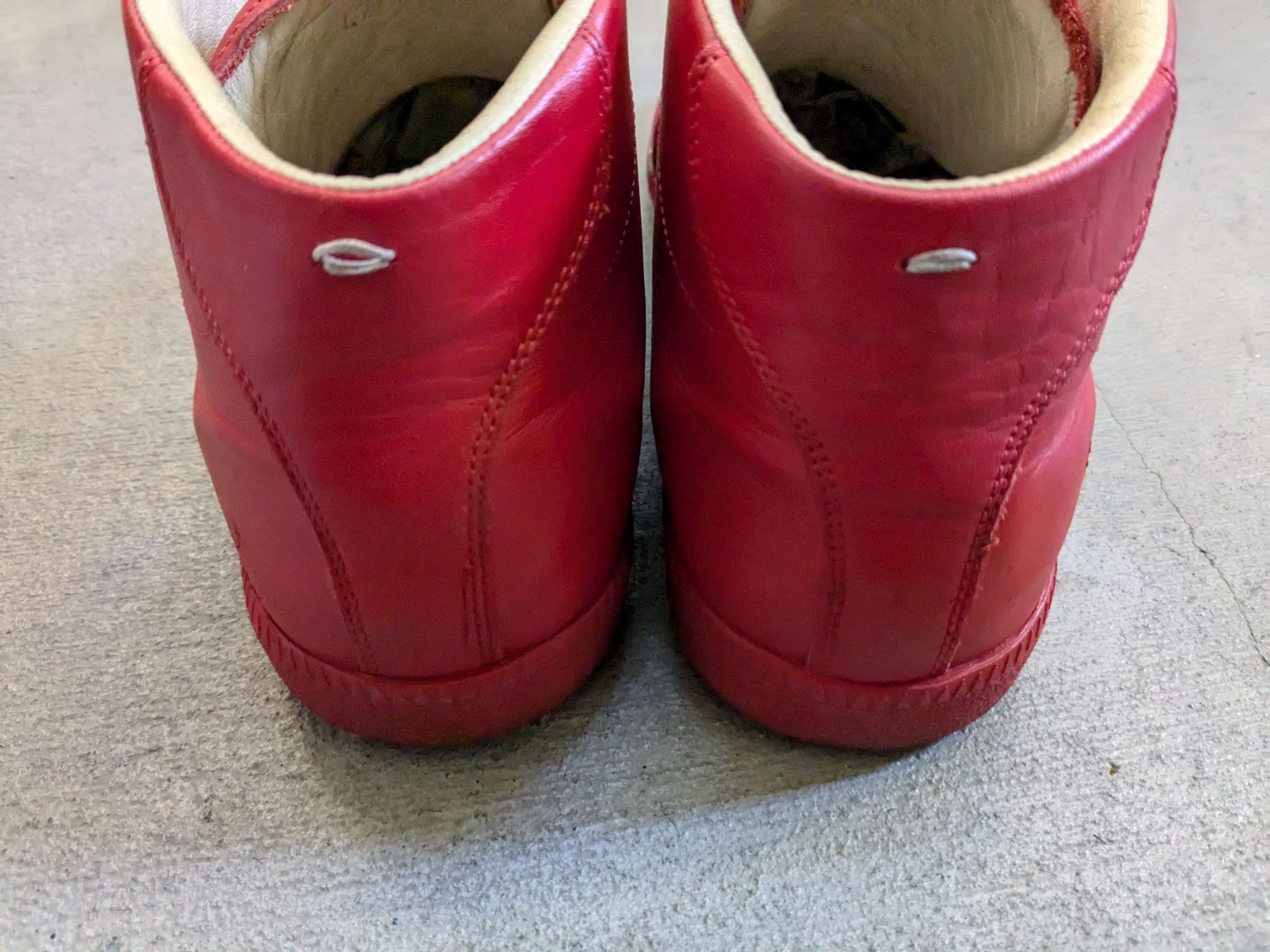 Maison Margiela Maison Margiela GAT Replica Red Paint Splatter 9 42 Leather Size US 9 / EU 42 - 14 Thumbnail