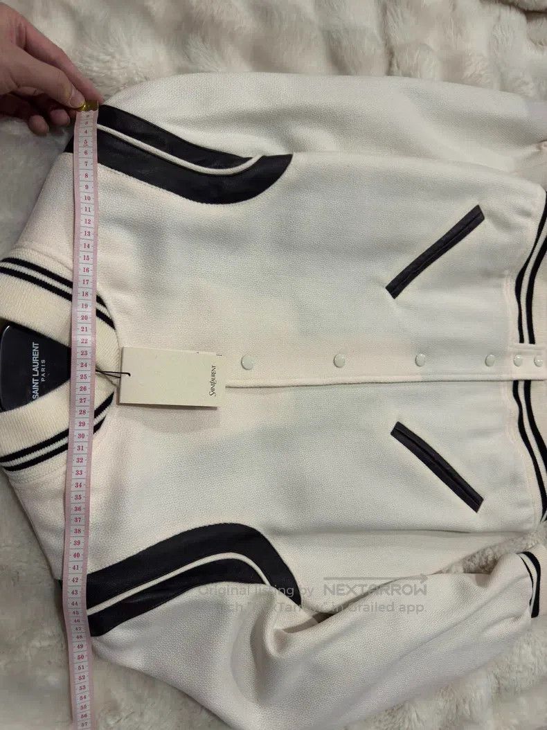 Saint Laurent Paris Saint Laurent Paris White Teddy Baseball Jacket Size US M / EU 48-50 / 2 - 7 Thumbnail