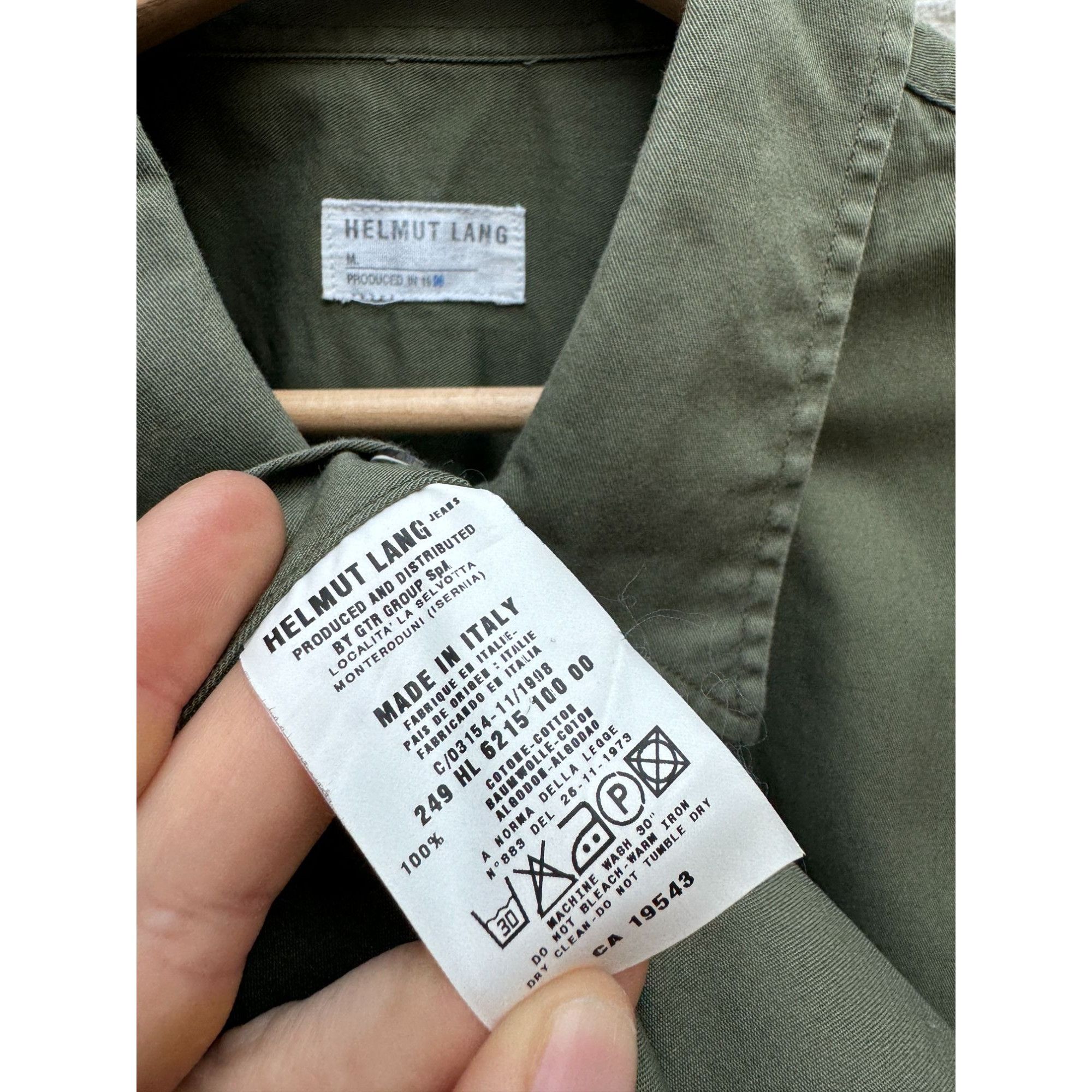 Helmut Lang 1998 Collection Archive Military Shirt Size US M / EU 48-50 / 2 - 6 Thumbnail
