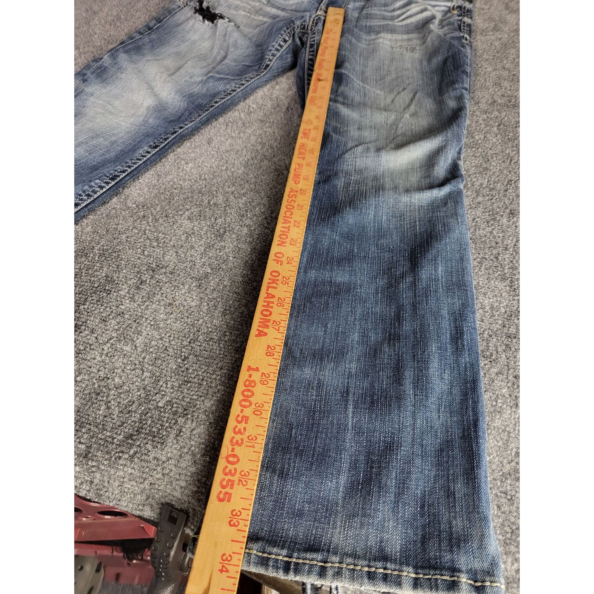 Salvage Salvage Mayhem Buckle Jeans Men Sz 33R Straight SLVG 23-460 Size US 33 - 2 Thumbnail