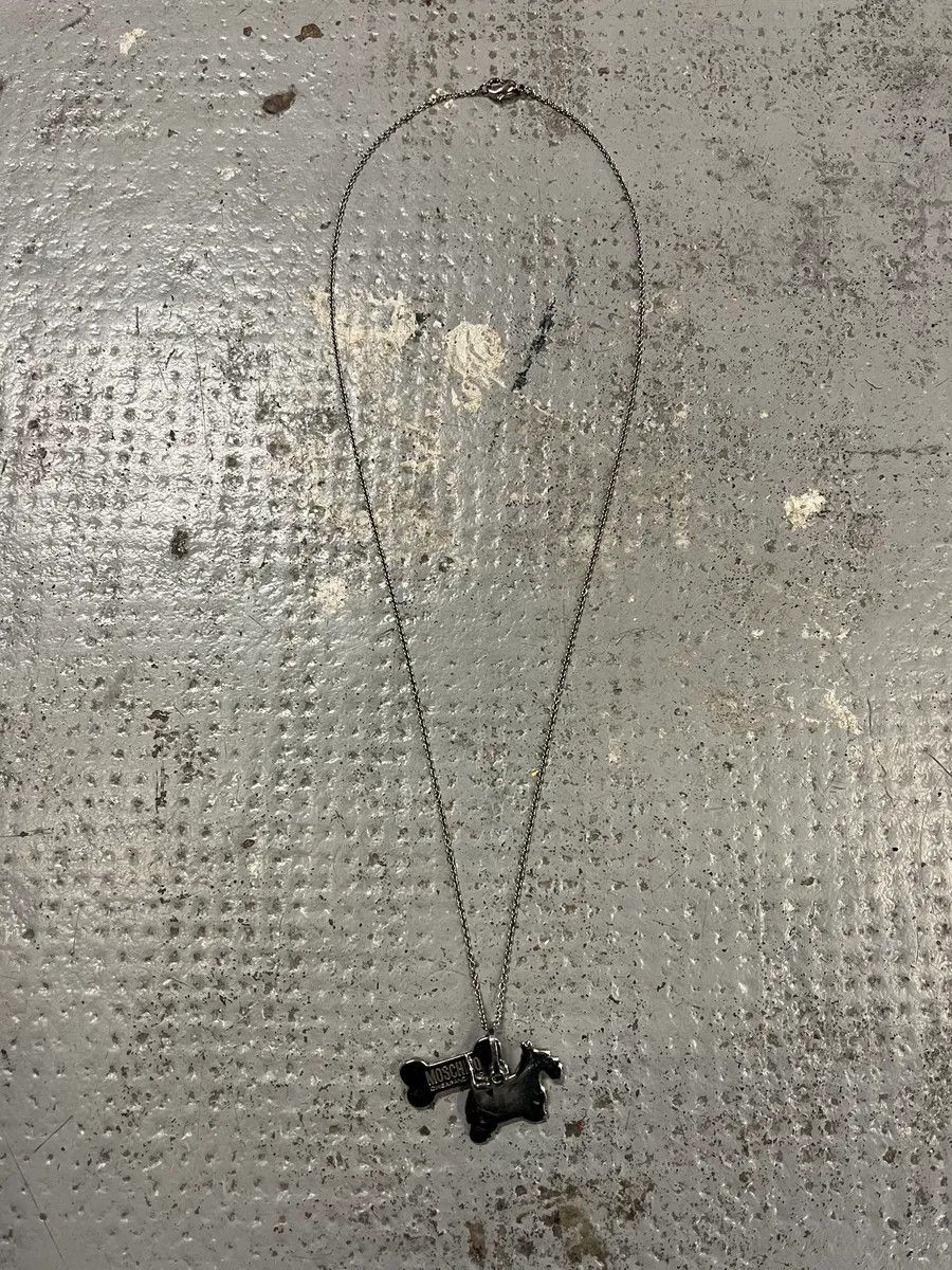 Moschino Moschino Dog Bone Tag Steel Necklace Size ONE SIZE - 6 Thumbnail