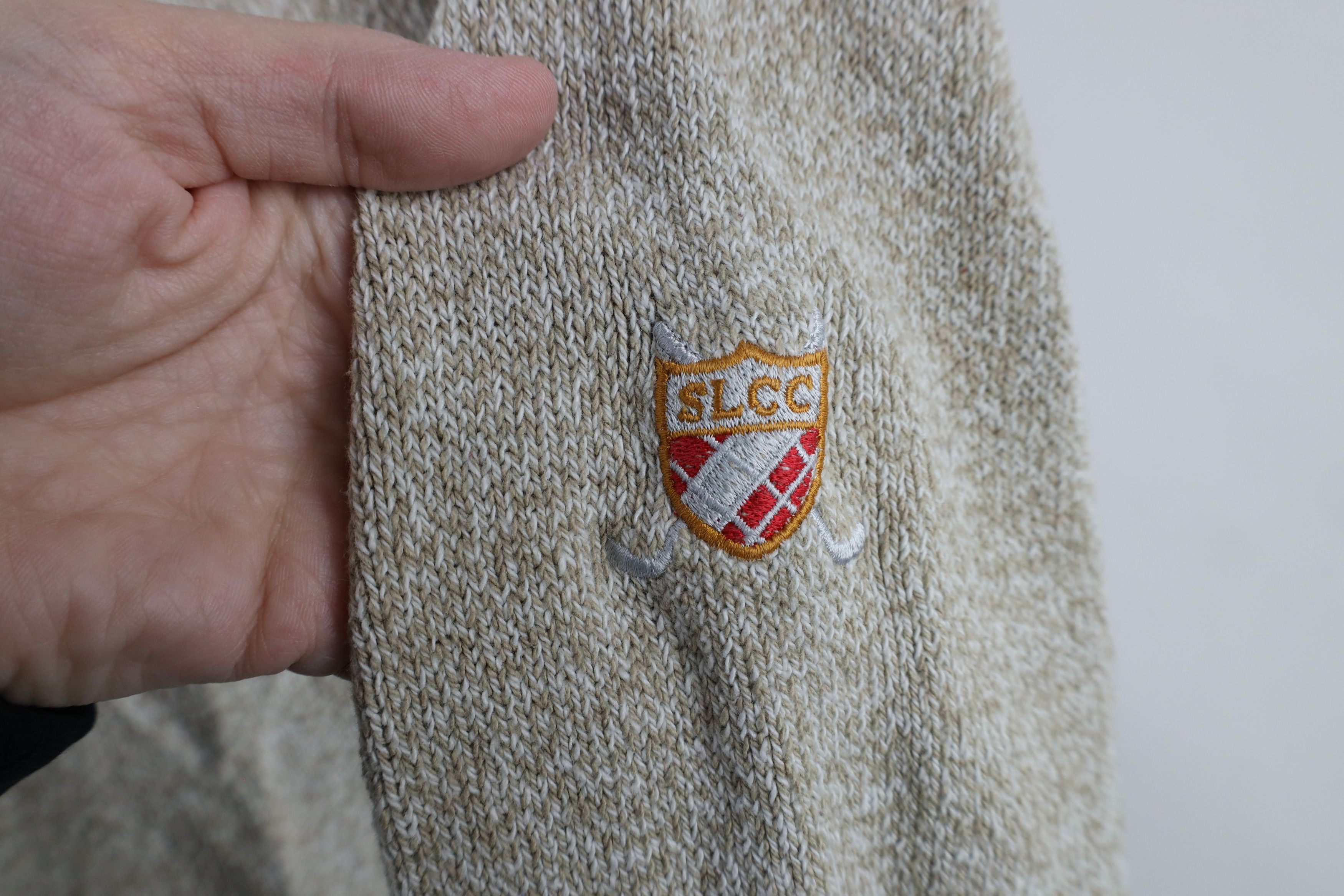 Vintage × Woolrich Woolen Mills Vintage 90s Woolrich Knit Crewneck Sweater Oatmeal Brown Size US XL / EU 56 / 4 - 4 Thumbnail