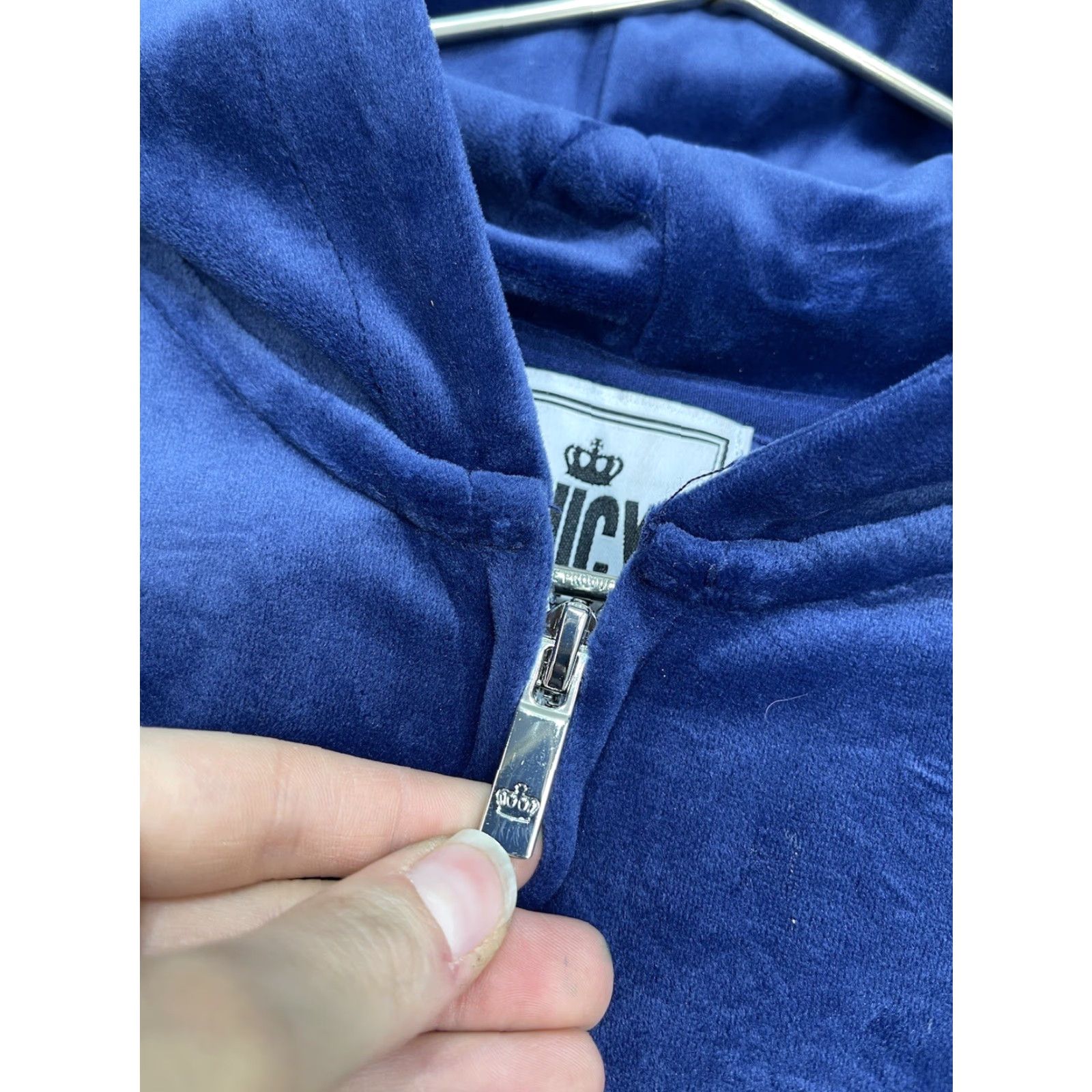 Juicy Couture Juicy Couture Tracksuit Womens XL Velour Hoodie Low Rise Pants 30x30 Blue 90s Designer Outdoor Casual Lounge Set Womens0.12 Size XL / US 12-14 / IT 48-50 - 6 Thumbnail