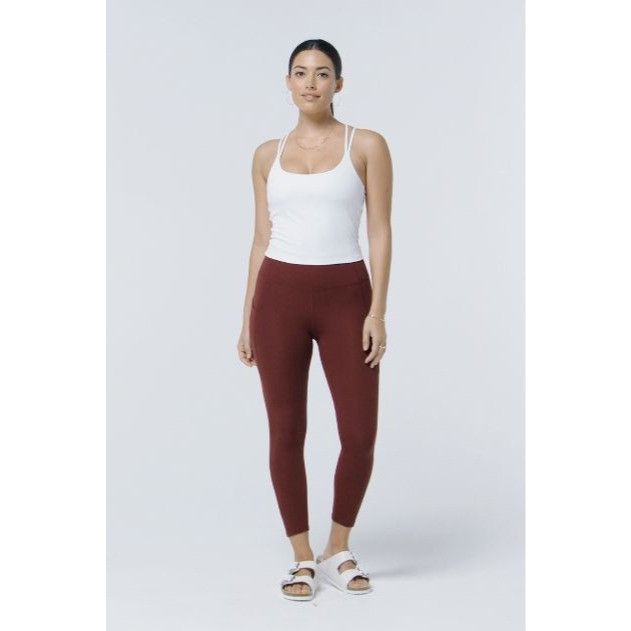 Fabletics Fabletics Oasis PureLuxe High-Waisted Legging 7/8 Merlot Med Size 27" / US 4 / IT 40 - 3 Thumbnail