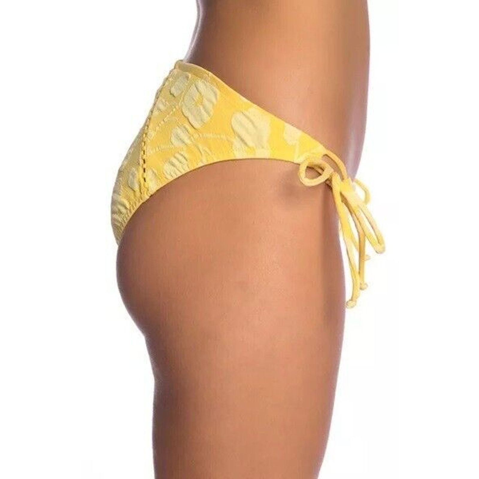 Other NWT ROBIN PICCONE Sadie Raised Floral Bikini Bottom Marigold Size L / US 10 / IT 46 - 6 Thumbnail