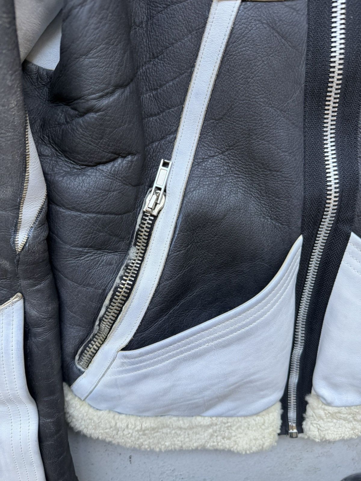 Rick Owens Rick Owens FW08 STAG Black & White Geo Shearling Jacket Size US S / EU 44-46 / 1 - 5 Thumbnail