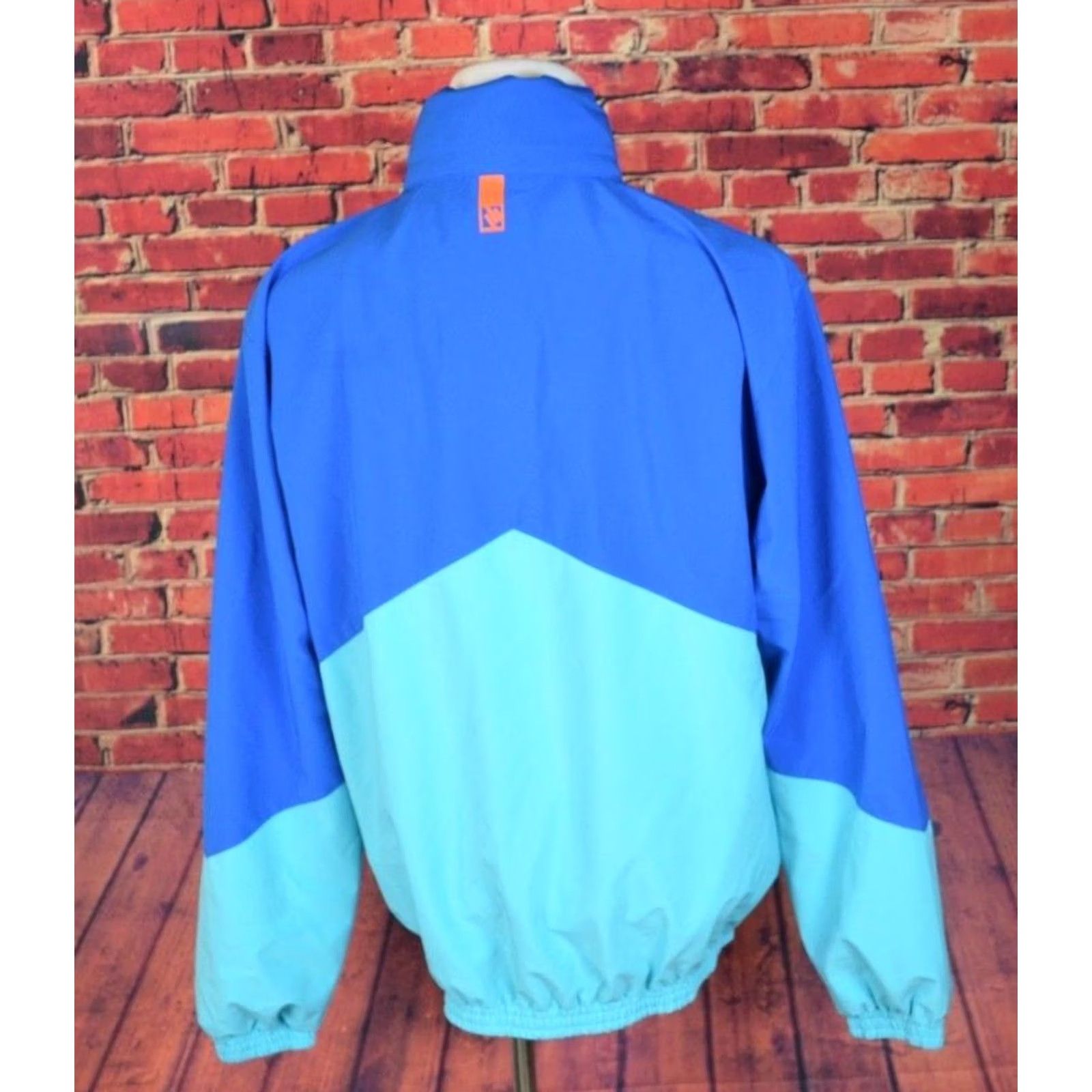 Vintage VINTAGE Ten80 Jacket Teal Cyan Blue Windbreaker Hooded Mens Large Size US L / EU 52-54 / 3 - 2 Thumbnail
