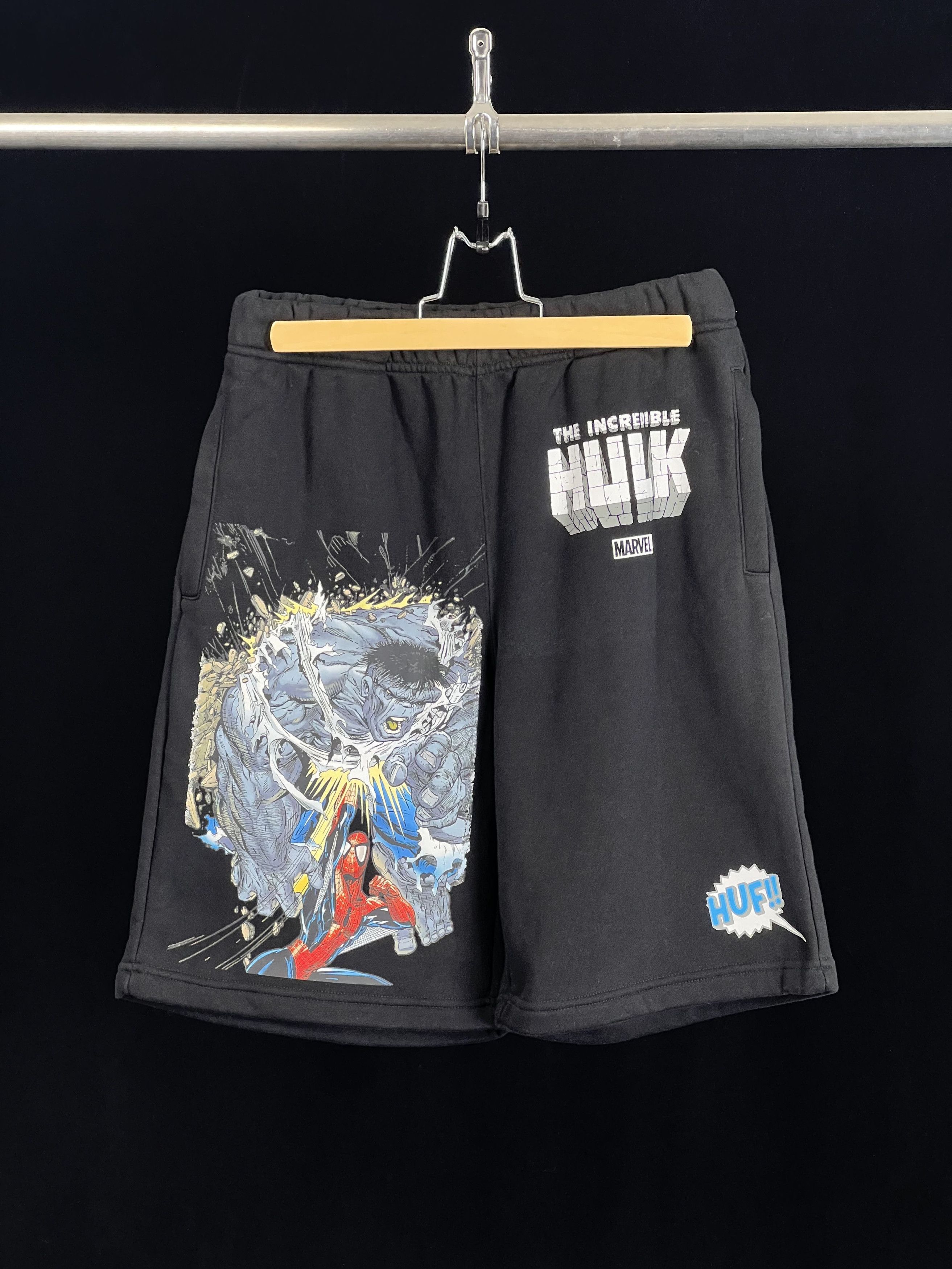 Huf HULK BATTLE FLEECE SHORT BLACK Hulk 60th Anniversary Size US 30 / EU 46 - 2 Thumbnail