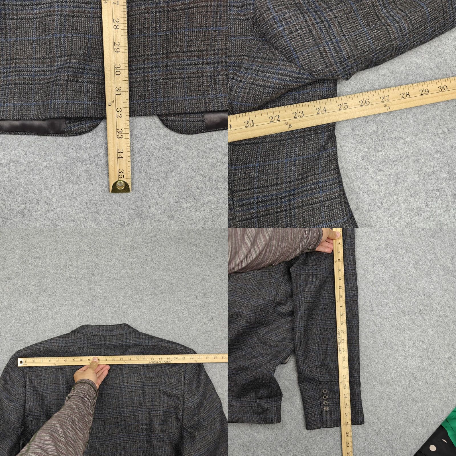 Ralph Lauren Lauren Ralph Lauren Blazer Mens 54 Gray Plaid Sport Coat Jacket Classic Fit Shirt? Size 54R - 8 Thumbnail