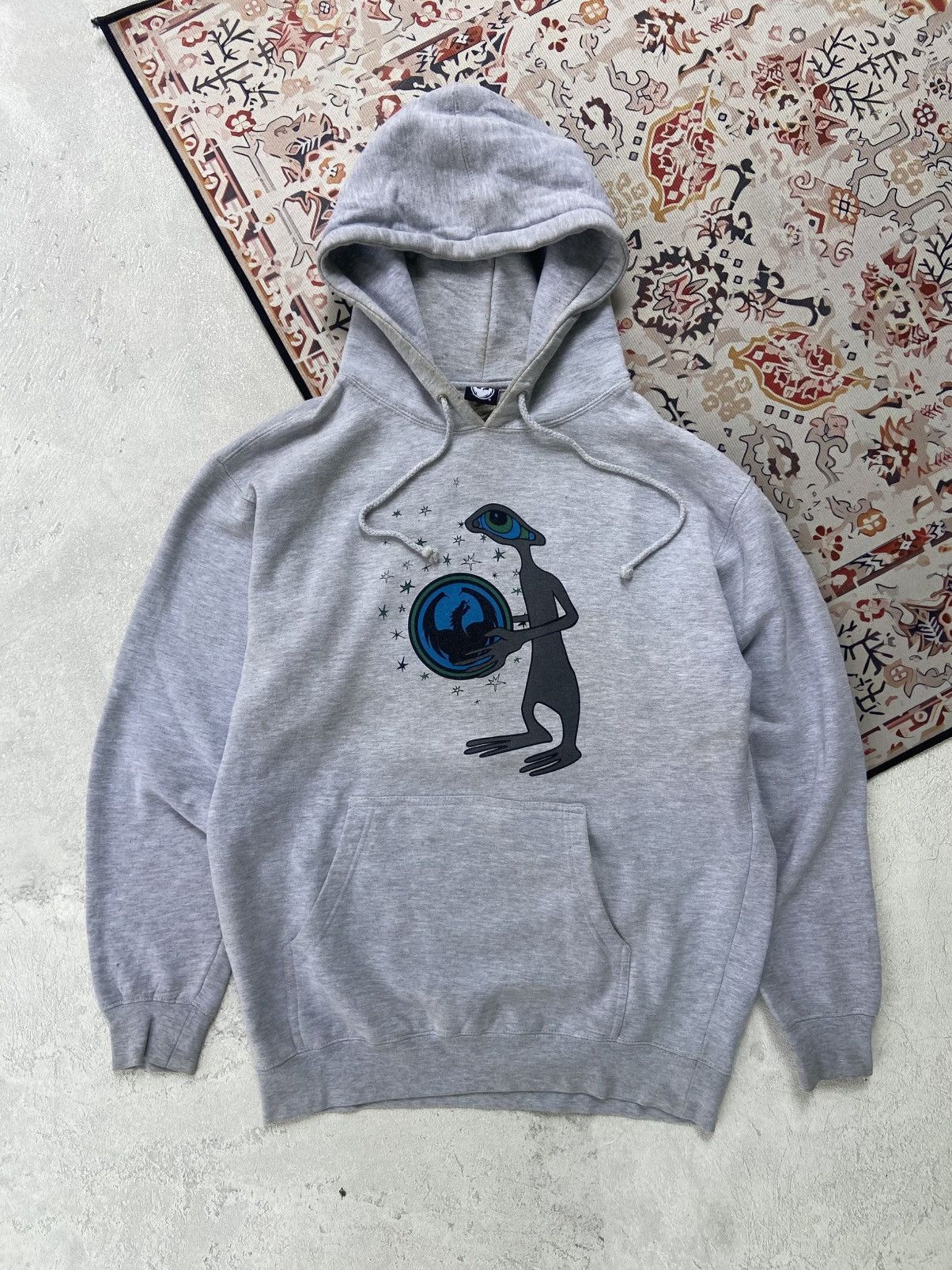 Hook-Ups Vintage 90s Dragon Skateboard hoodie Alien workshop skate Size US M / EU 48-50 / 2 - 1 Thumbnail