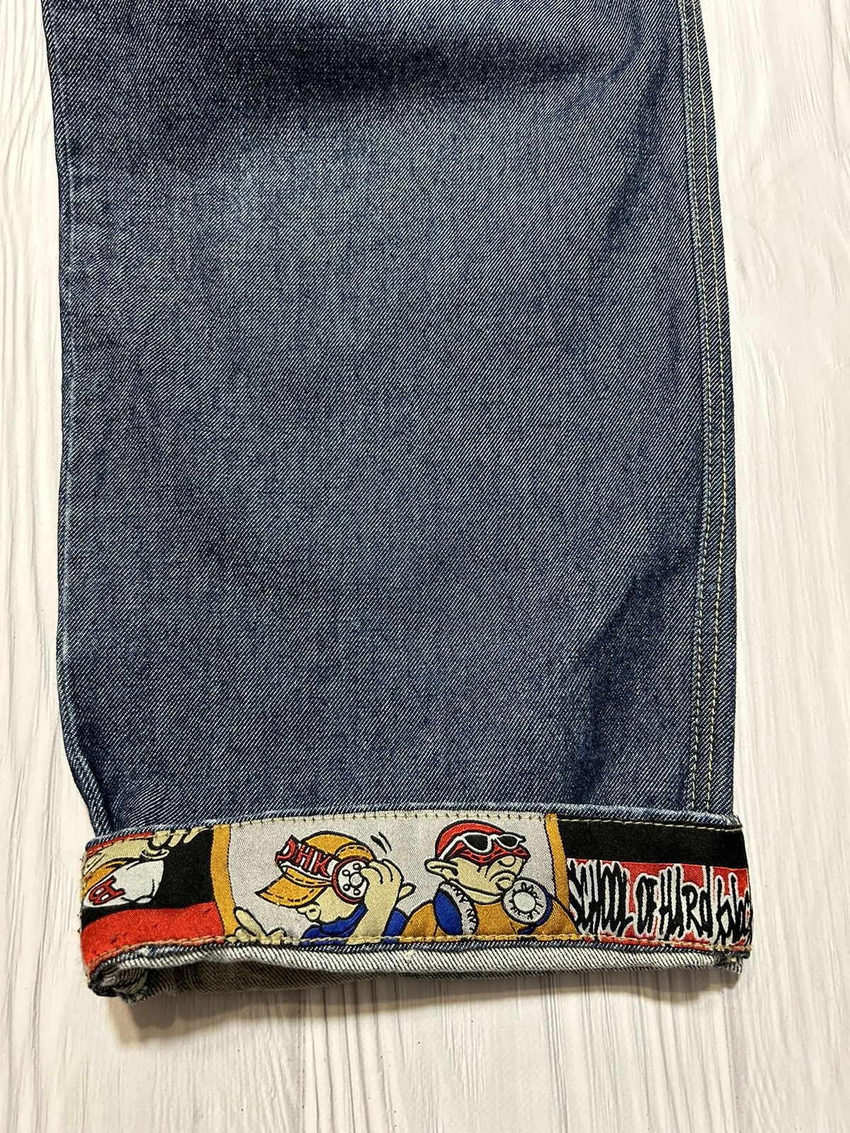 Vintage Rare SOHK School Of Hard Knocks Embroidered Logo Denim Pants Size US 36 / EU 52 - 6 Thumbnail