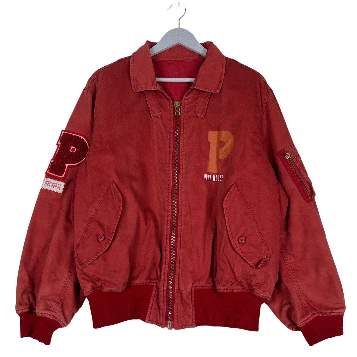 Japanese Brand 🔥 ARCHIVES PINK HOUSE BOMBER JACKET Size US L / EU 52-54 / 3 - 1 Thumbnail