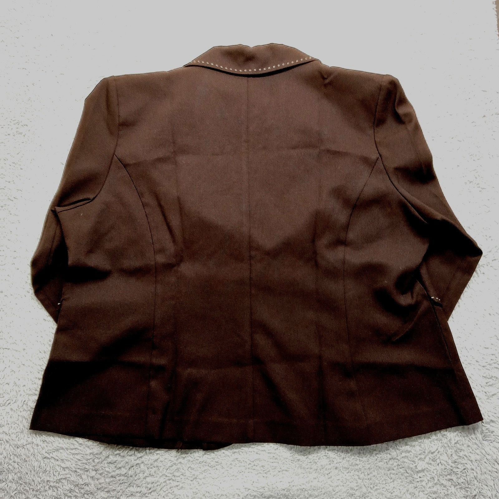 & Other Stories Spargo Blazer Jacket 22W Women's Brown Polyester Size XXL / US 16-18 / IT 52-54 - 3 Thumbnail