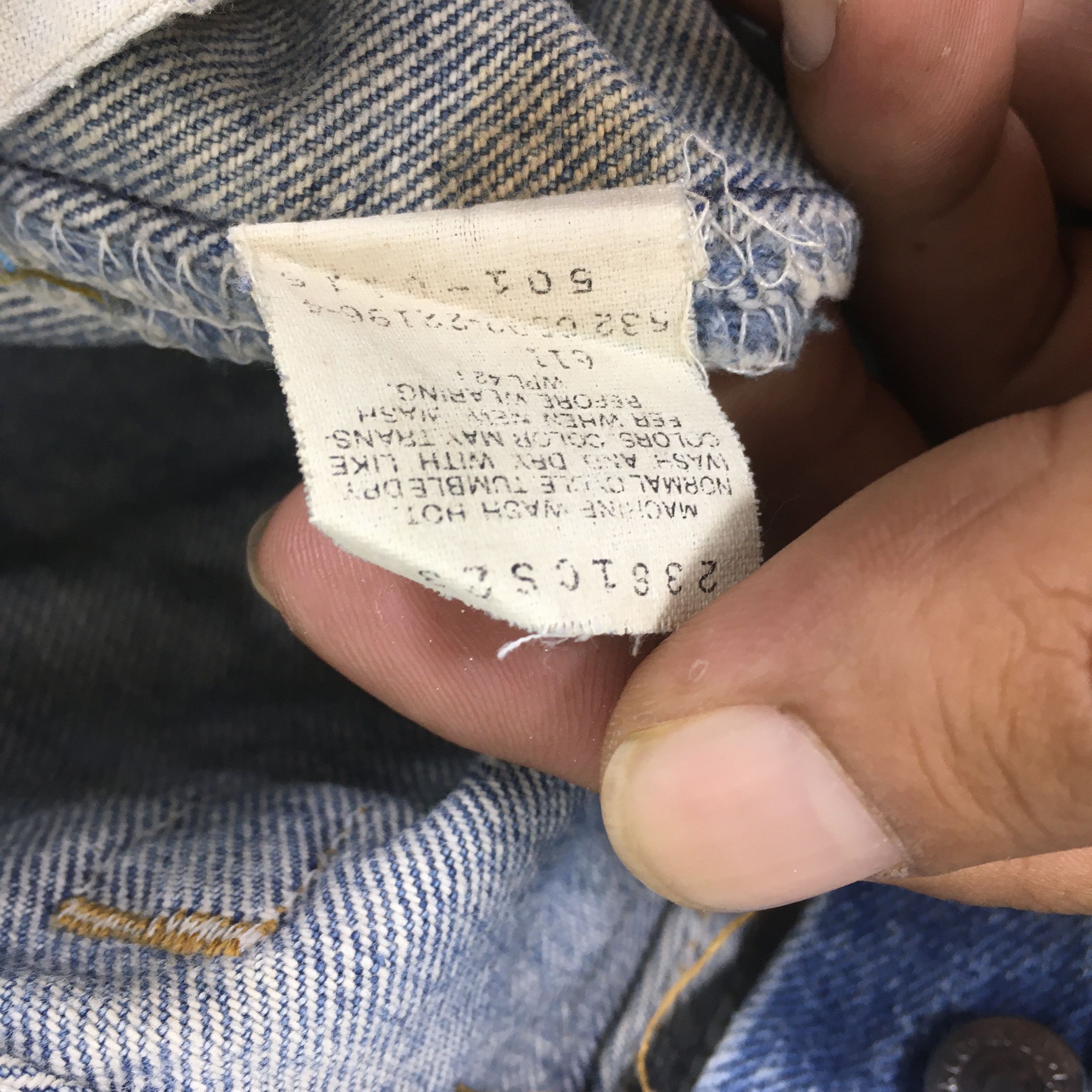 Size 34x29 Vintage 90s Levi's 501 Faded Blue Jeans