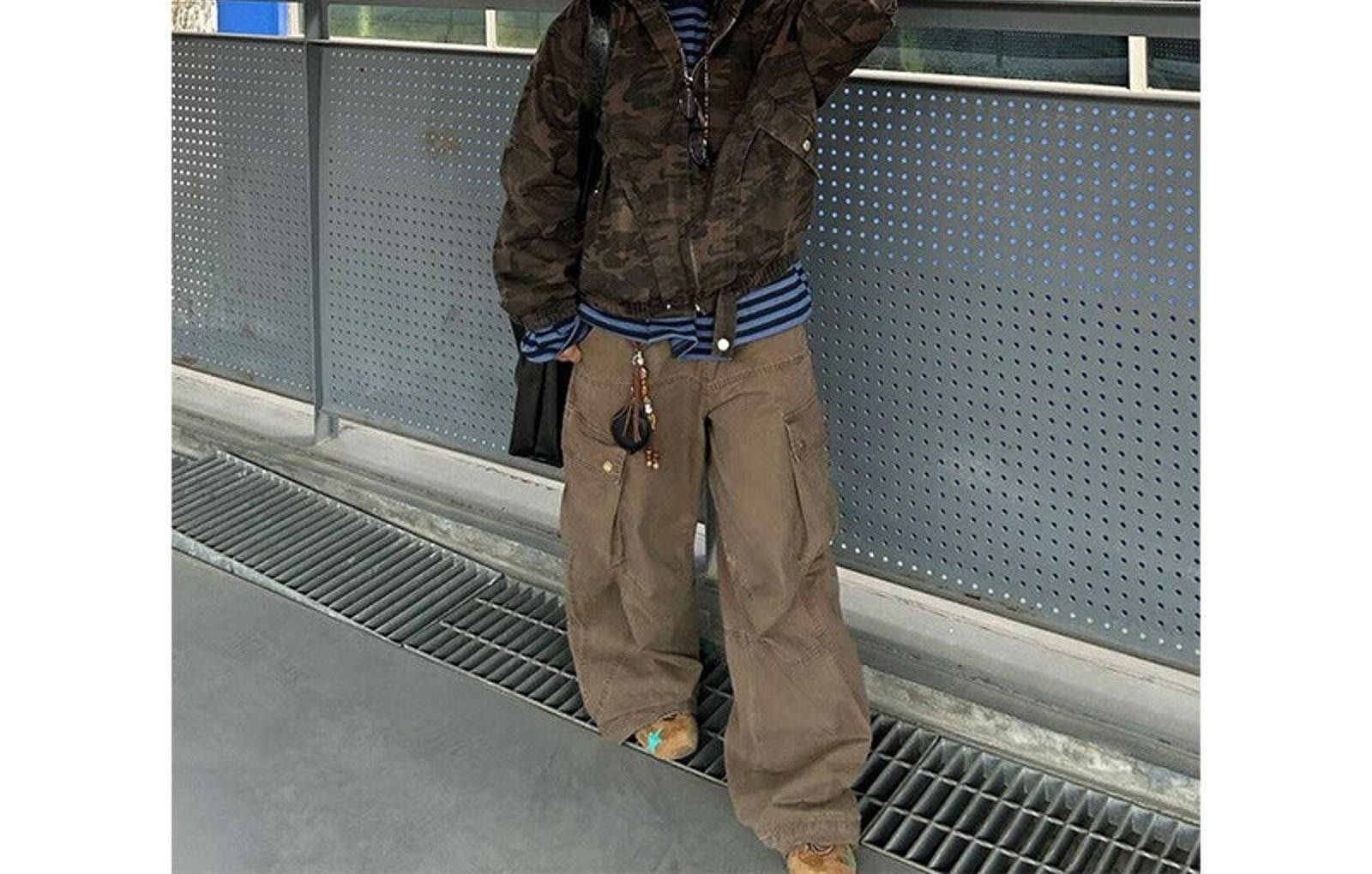 Vintage Baggy Cargo Multi Pocket Jeans Size US 33 - 2 Thumbnail