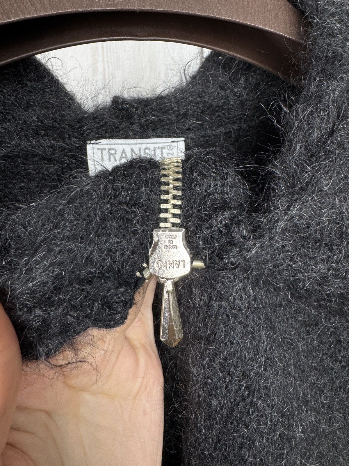 Transit Transit Par-Such Dark Grey Mohair blend full zip hoodie 2 Size M / US 6-8 / IT 42-44 - 9 Thumbnail