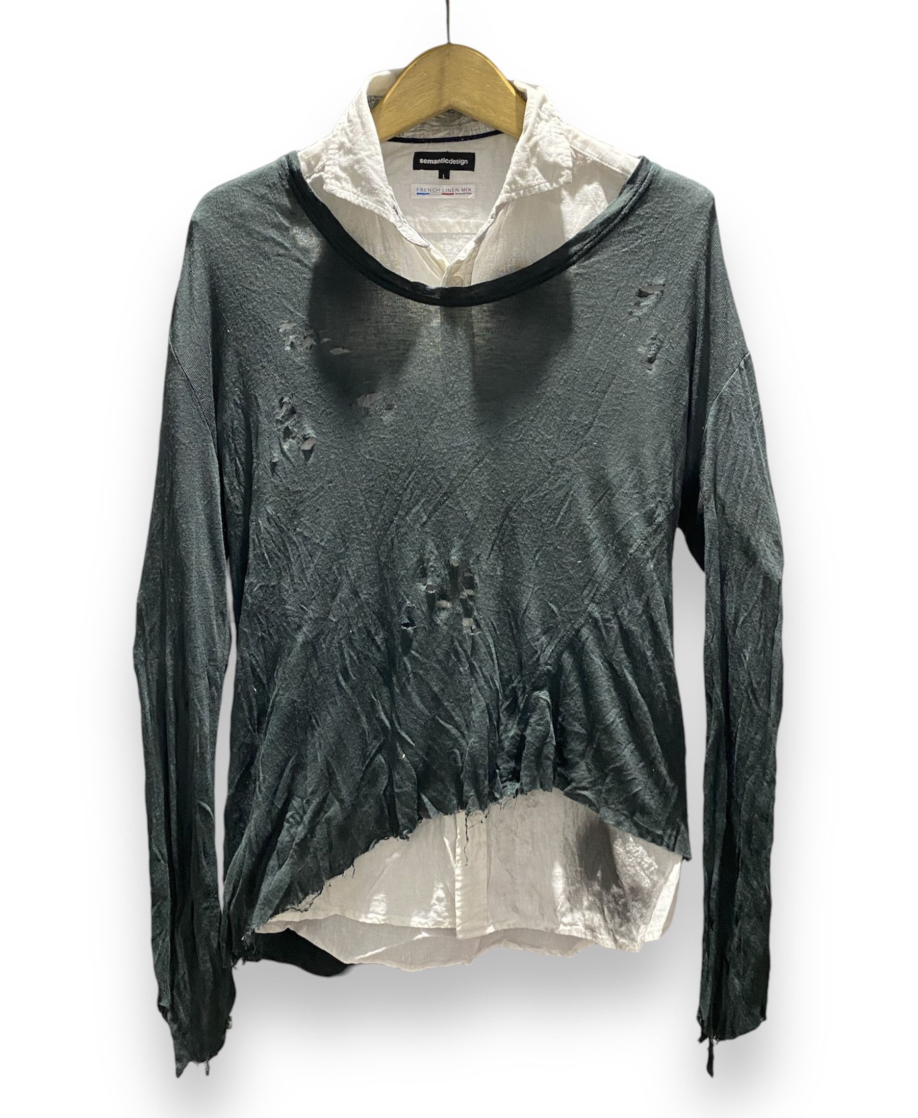 Japanese Brand Codes combine asymmetric destroyed LGB style Size US M / EU 48-50 / 2 - 1 Thumbnail