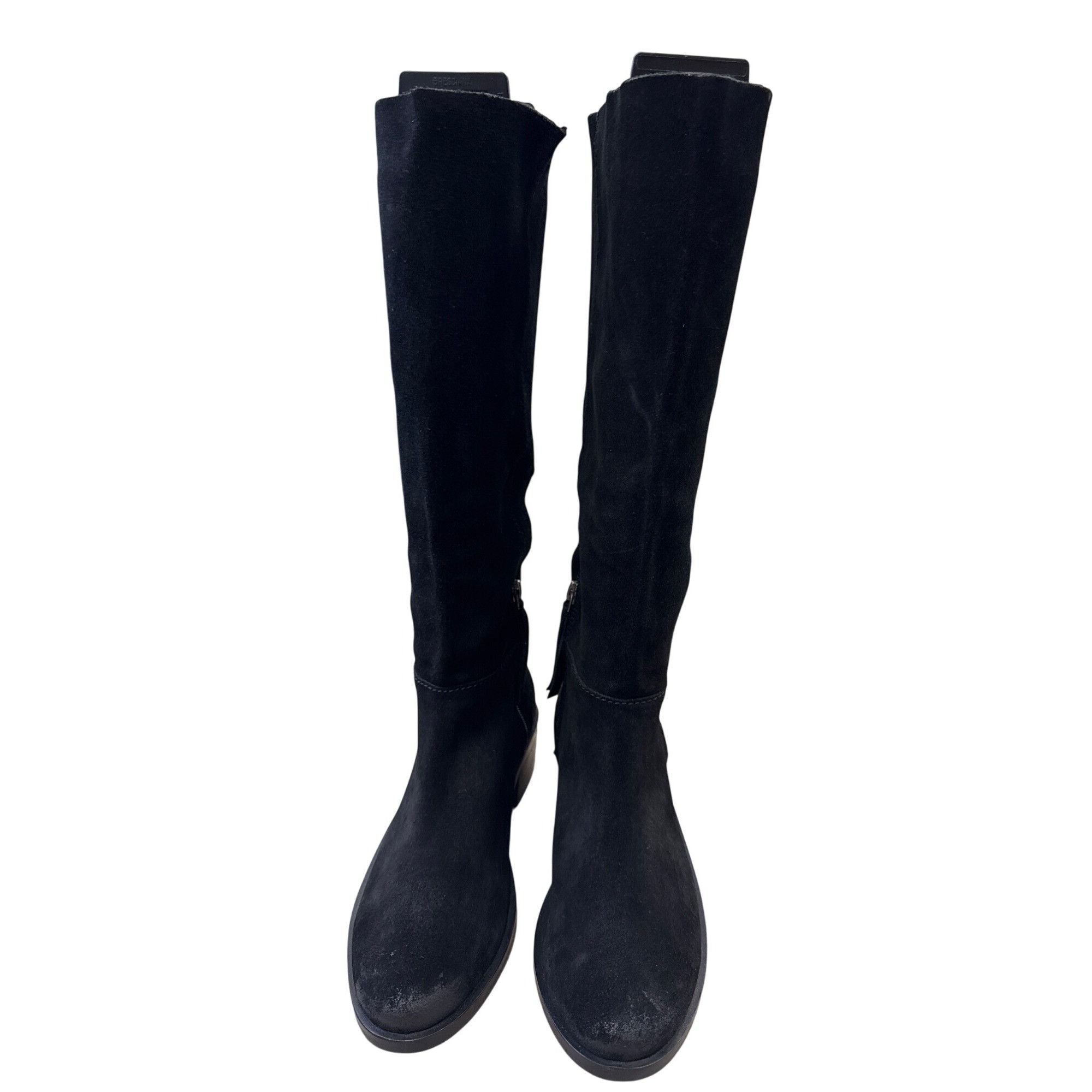 Designer Naughty Monkey Womens Black Suede Leather Riding Boots Size Size US 8.5 / IT 38.5 - 10 Thumbnail