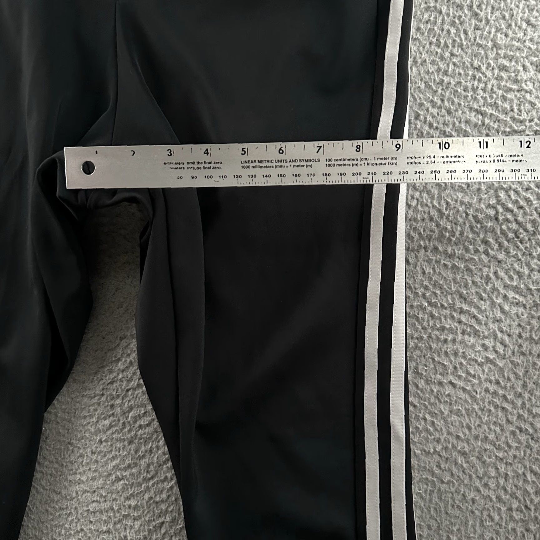 Adidas Adidas Womens Pants Black 2X Aeroready Pull On Striped Polyester Tapered Ankle Pockets Size 40" / US 18 - 7 Thumbnail