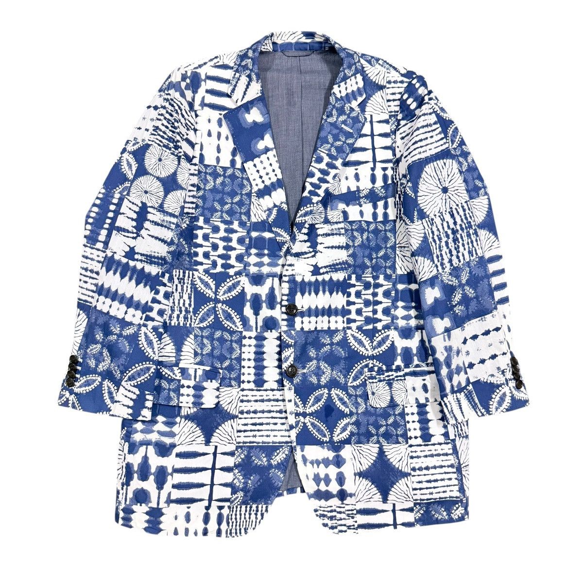 Lands' End Vtg💥Land’s End Shibori Tie Dye Classic Fit Blazer Jacket Size 44R - 1 Thumbnail