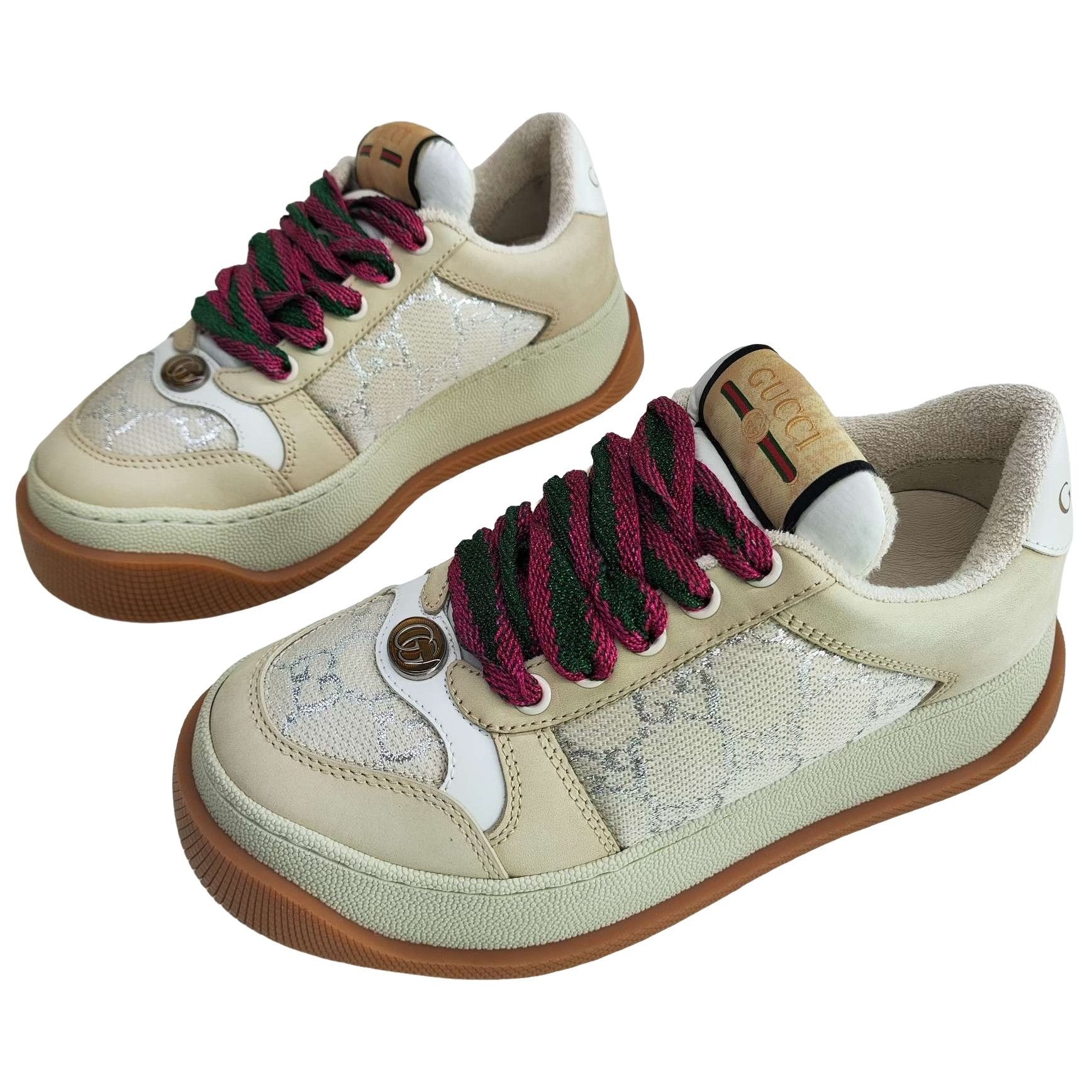 Gucci Gucci Screener GG Canvas Sneakers Size 34.5 Size US 4.5 / IT 34.5 - 1 Thumbnail