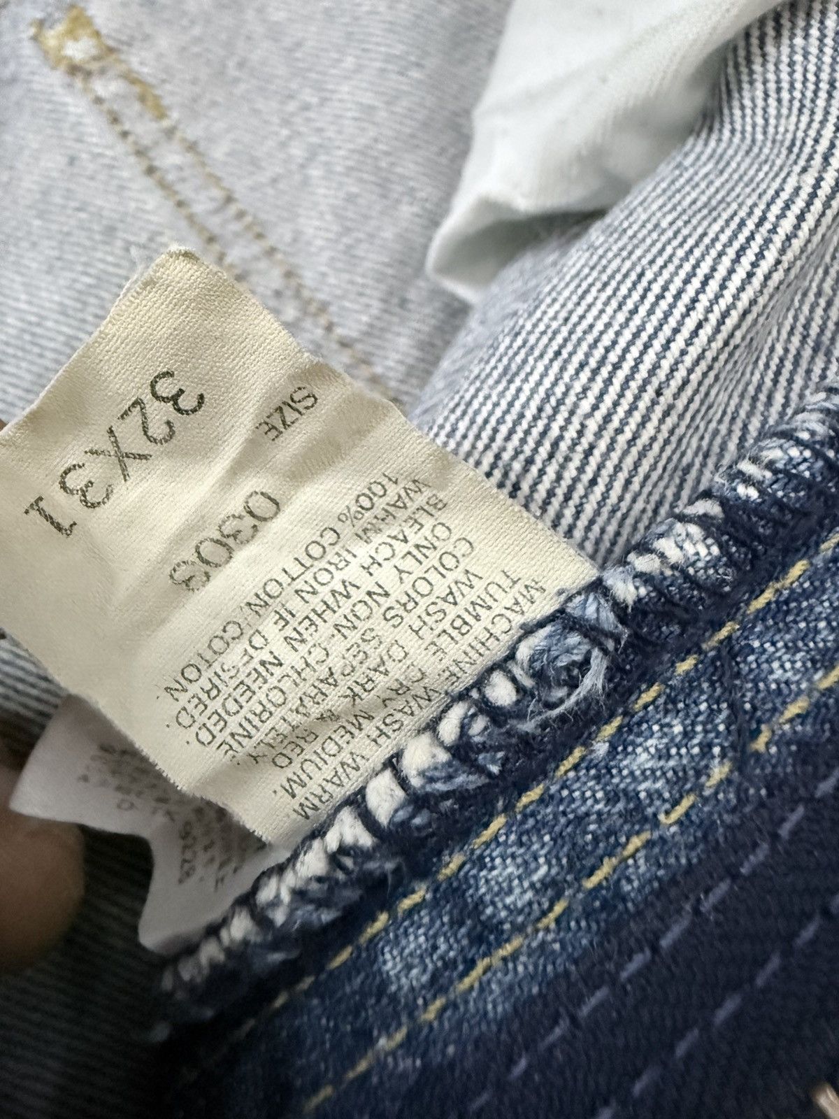 Lee × Number (N)ine Vintage 90s Acid Wash Lee Edwin Relaxed Fit Distressed Denim Size US 32 / EU 48 - 16 Thumbnail