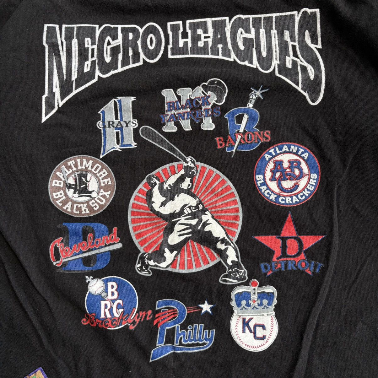 Authentic Negro Leagues × MLB × Vintage Vintage 90's Negro League Baseball Logos Tee Yankees Large Size US XL / EU 56 / 4 - 4 Thumbnail