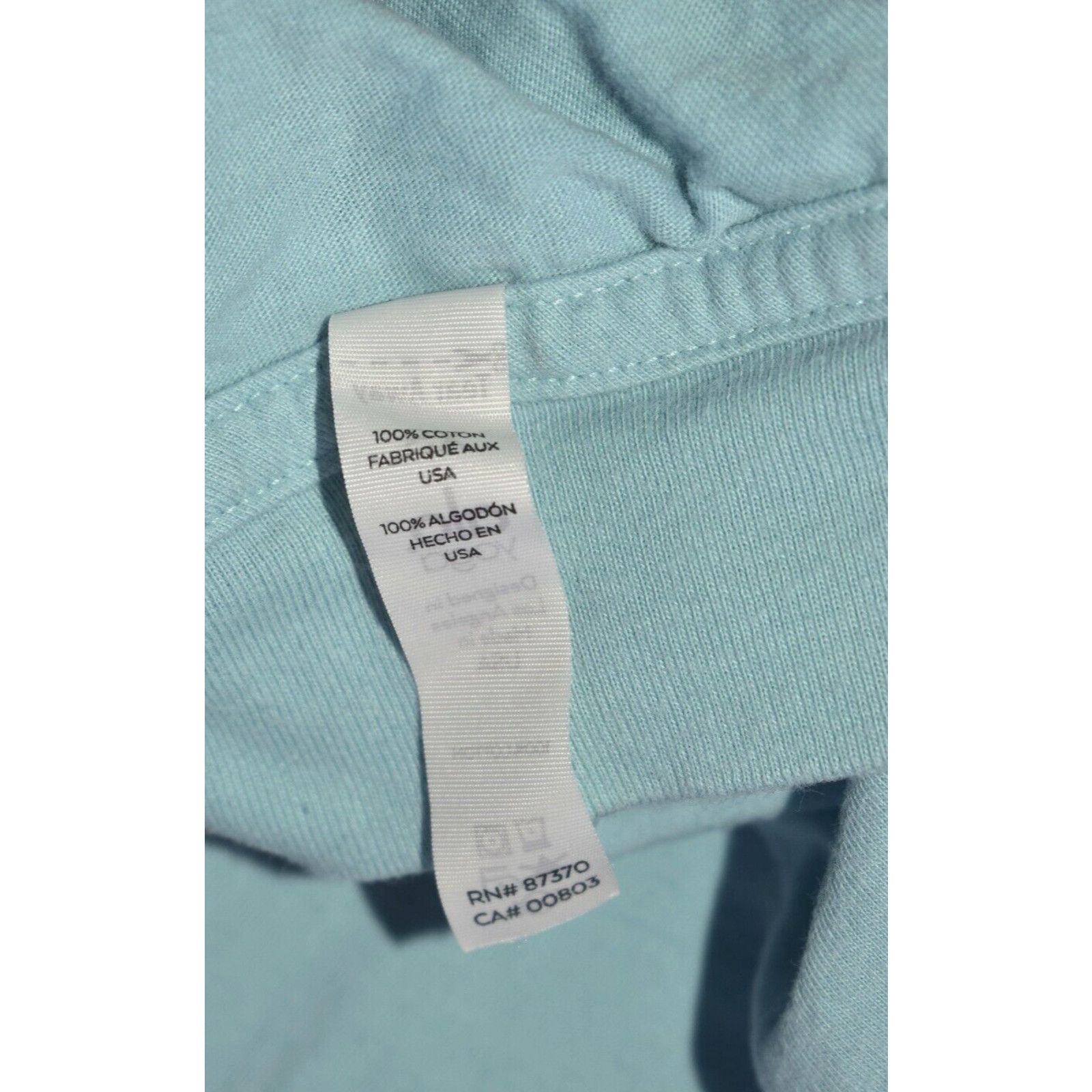Alo Yoga NEW ALO YOGA Blue Cotton Mock Neck Short Sleeve Crop Top XS Size XS / US 0-2 / IT 36-38 - 4 Thumbnail