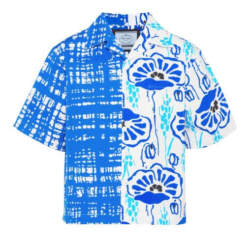 Prada Double Match Button Up Shirt Blue White Size US M / EU 48-50 / 2 - 1 Preview