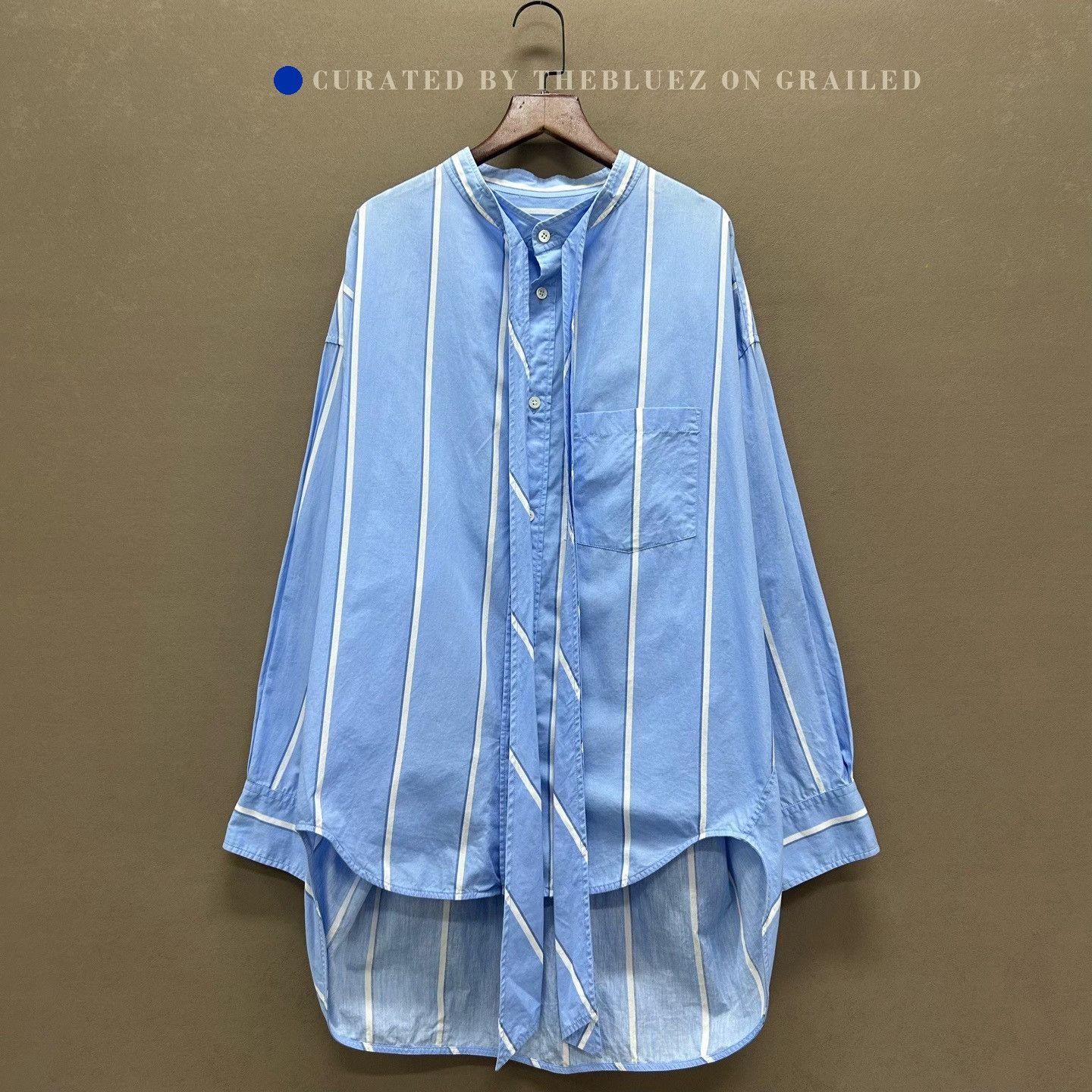Balenciaga Balenciaga Blue Striped Casual Shirt Size XS / US 0-2 / IT 36-38 - 1 Thumbnail