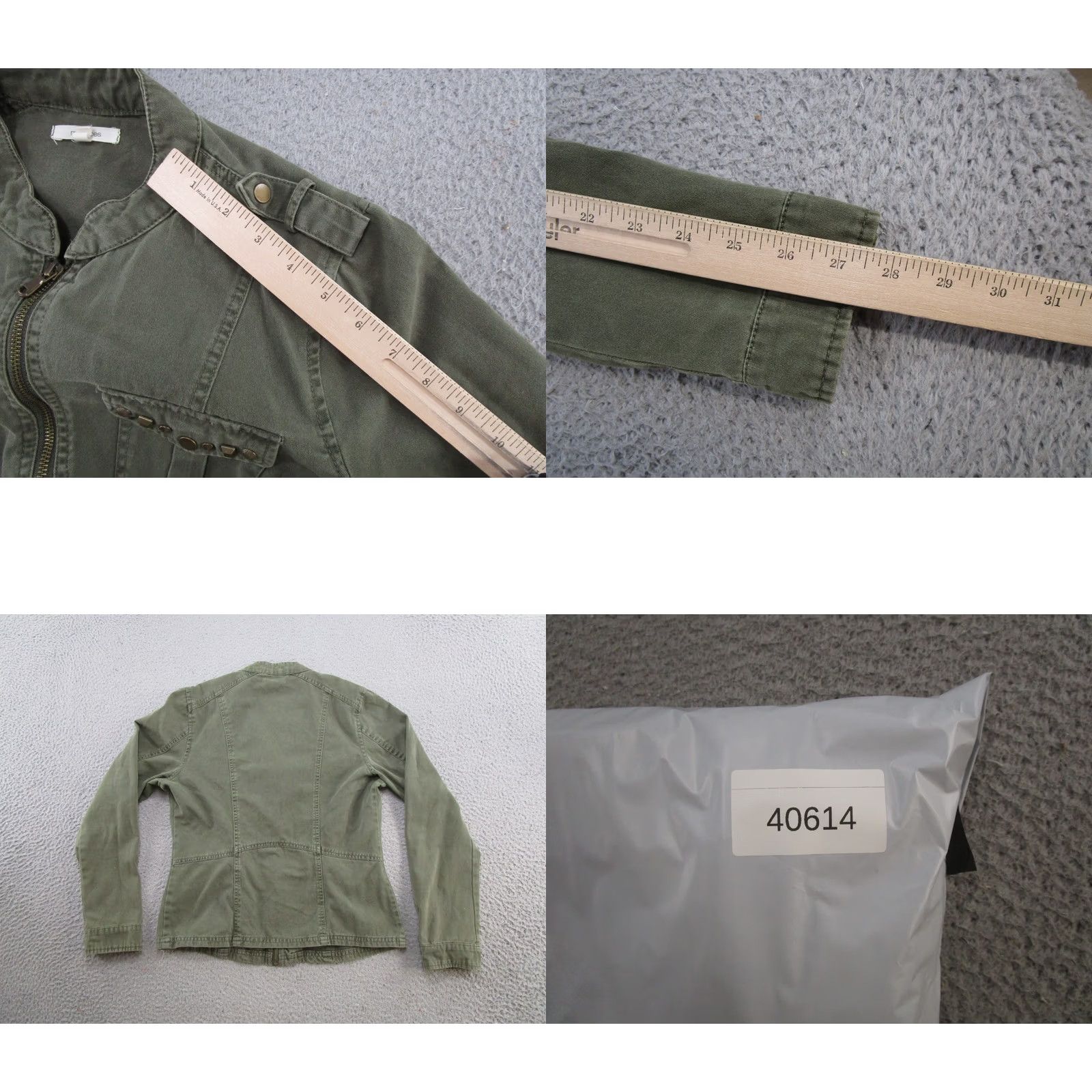 Vintage Maurices Green Military Army Full Zip Up Canvas Utility Jacket Womens Size M Size M / US 6-8 / IT 42-44 - 8 Thumbnail