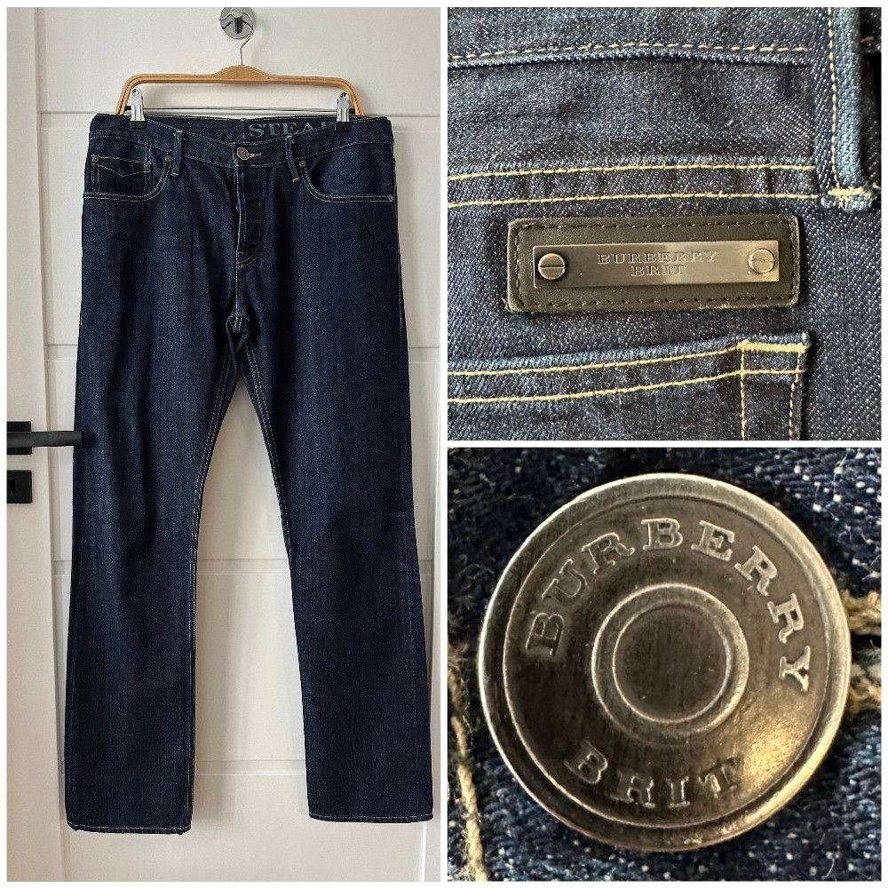 Burberry BURBERRY Brit indigo blue denim pants jeans Size US 34 / EU 50 - 1 Thumbnail