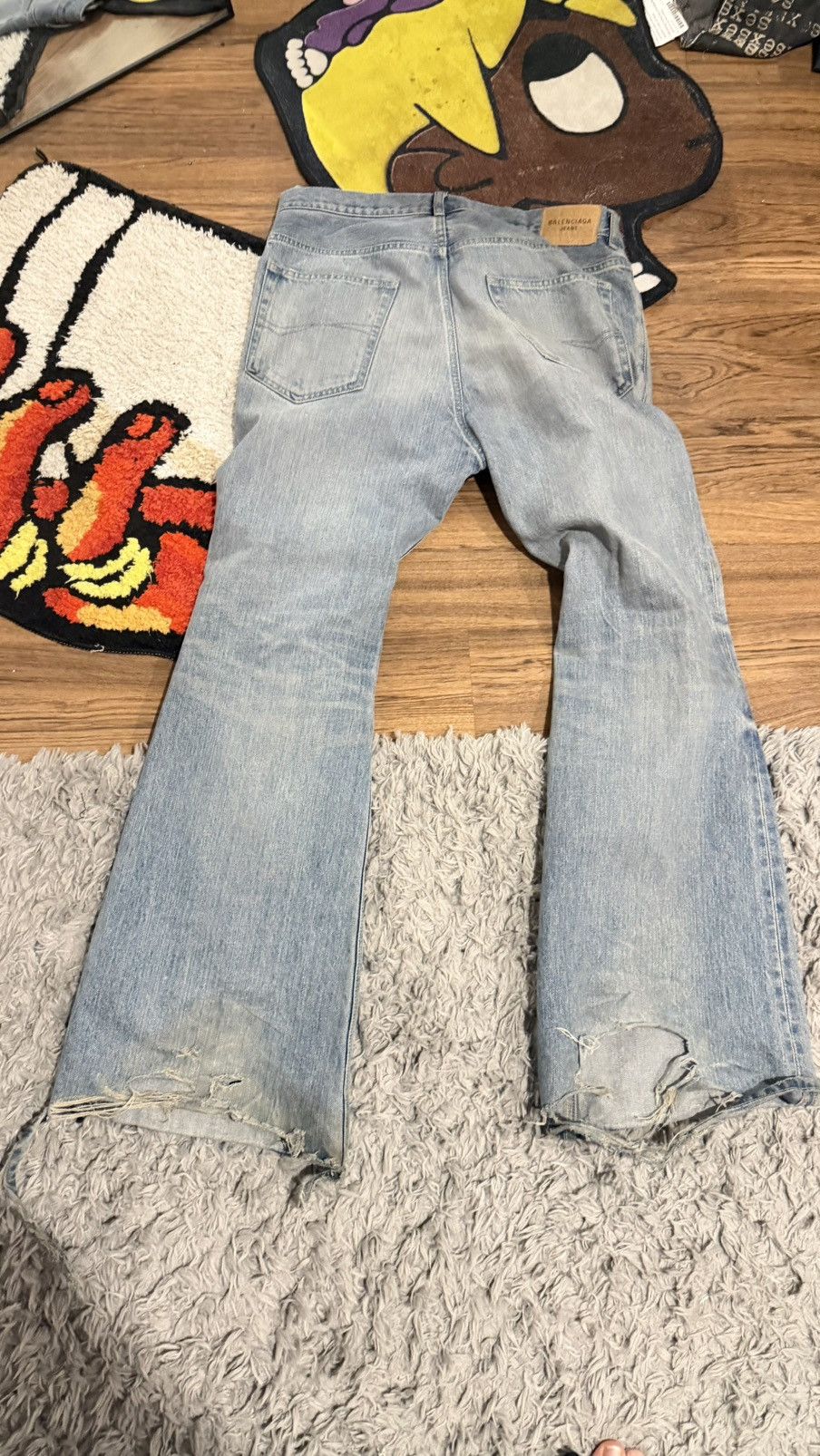Balenciaga o1srvl11e0425 Flared Denim Pant in Blue Size US 32 / EU 48 - 5 Thumbnail