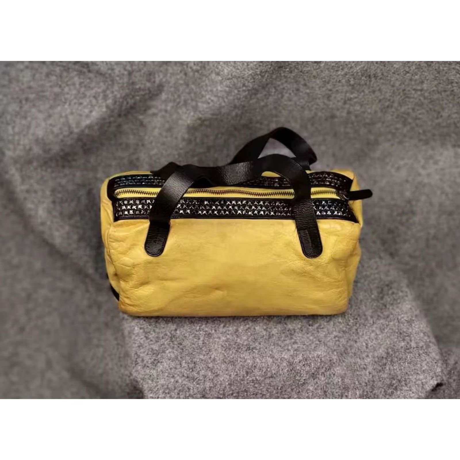 Vintage VINTAGE Rehard Italy Design Premium leather Duffle light green Travel Bag Size ONE SIZE - 2 Thumbnail