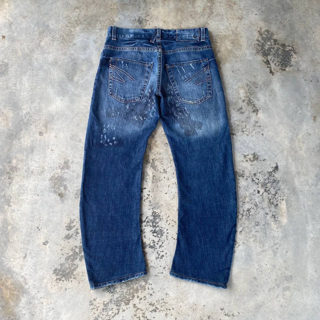 291295=Homme Archival 291295=HOMME Curved Leg "J-Cut Sashiko Repair Denim Size US 30 / EU 46 - 12 Thumbnail